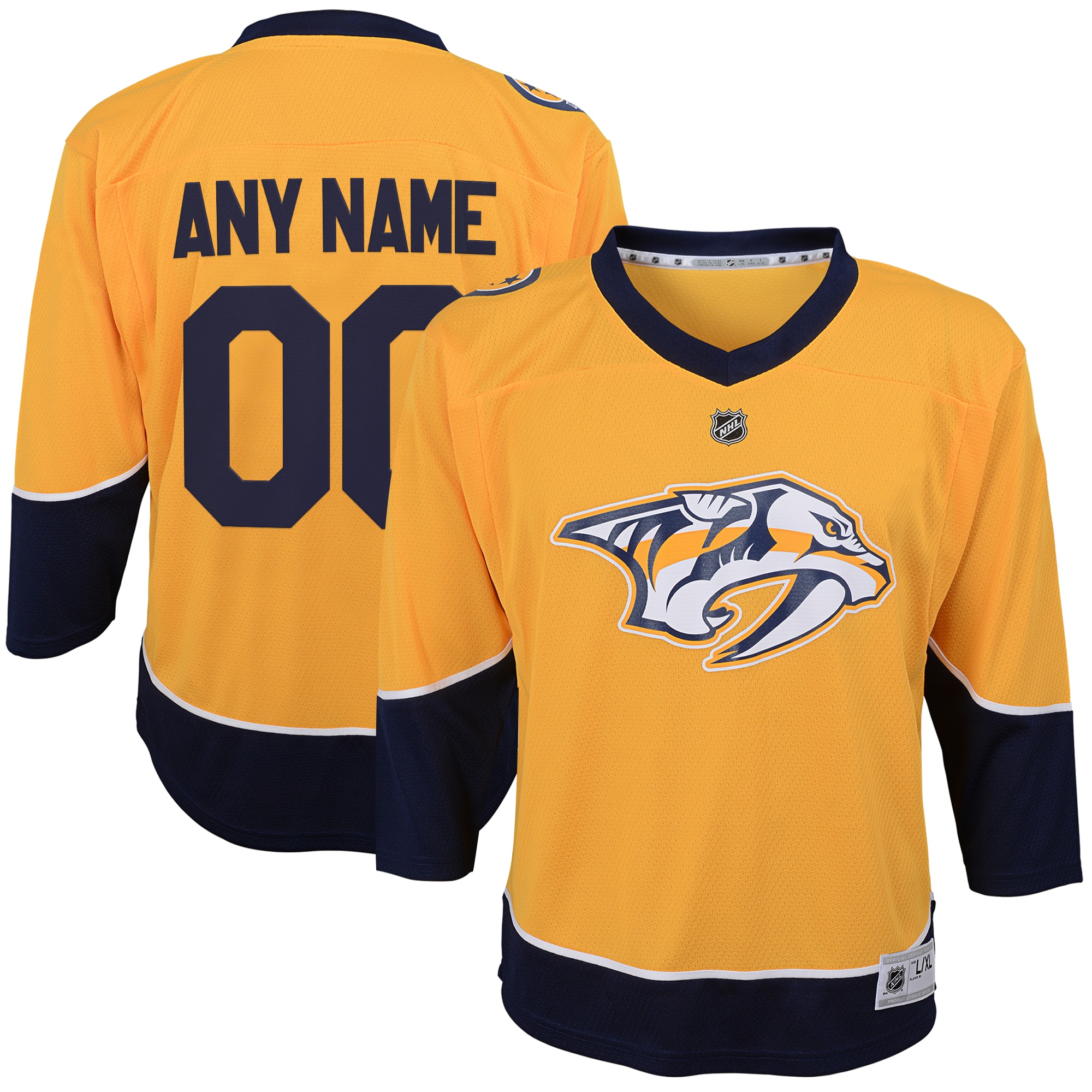  Nashville Predators Youth Home Custom Jersey - Gold