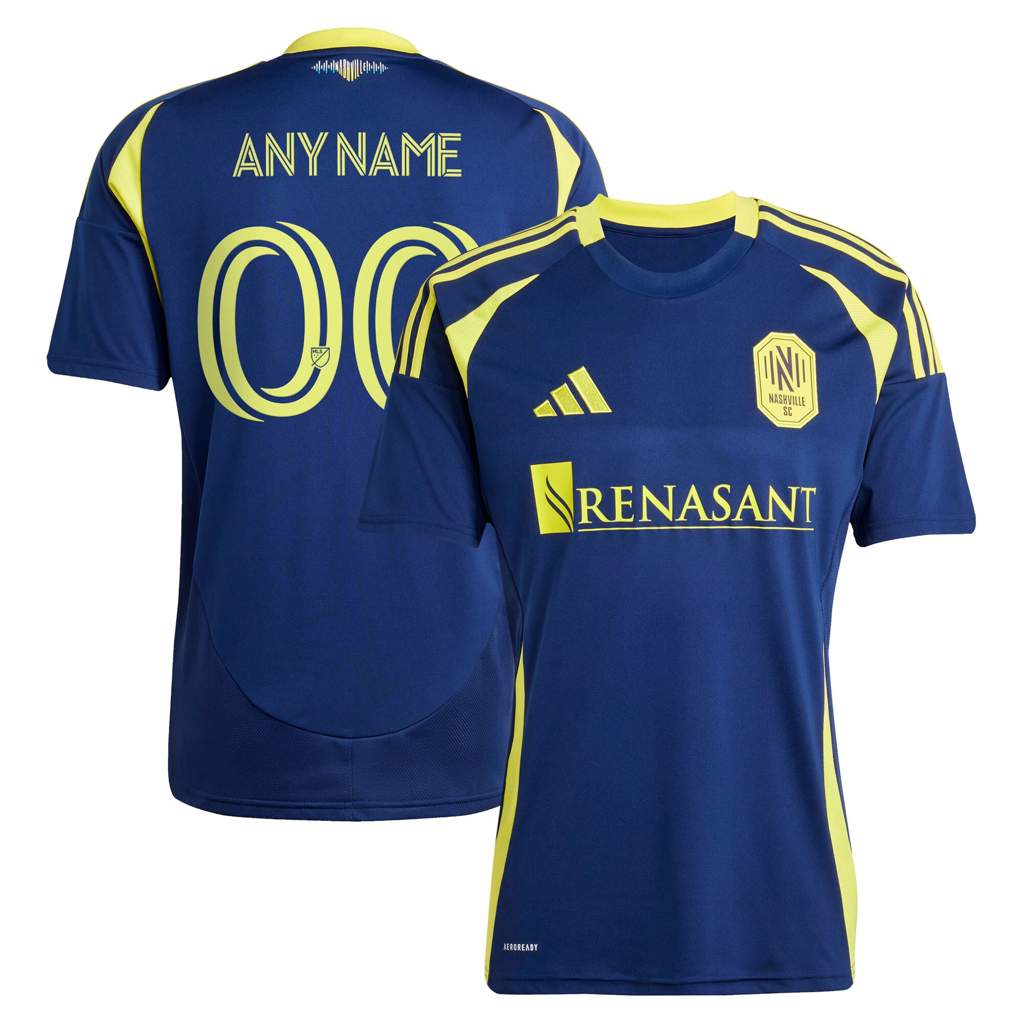  Nashville SC adidas 2025 The Heart of Nashville Kit Replica Custom Jersey - Navy