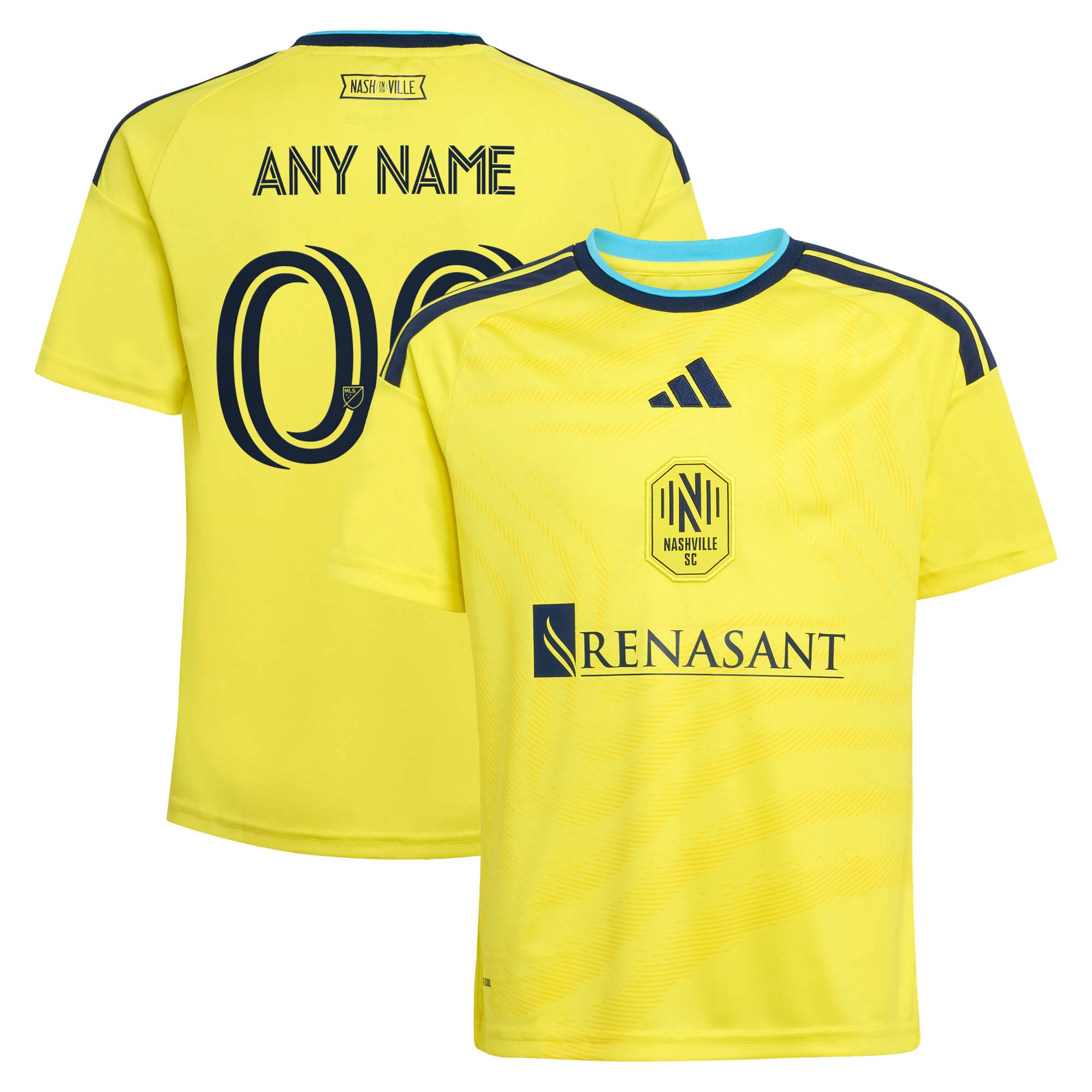  Nashville SC Youth 2026 The Reverb Kit Custom Jersey - Yellow