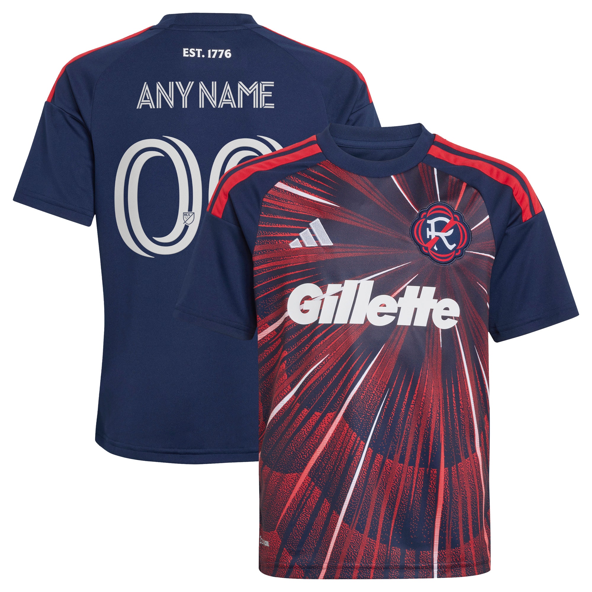  New England Revolution Youth 2026 Independence Day Custom Jersey - Blue