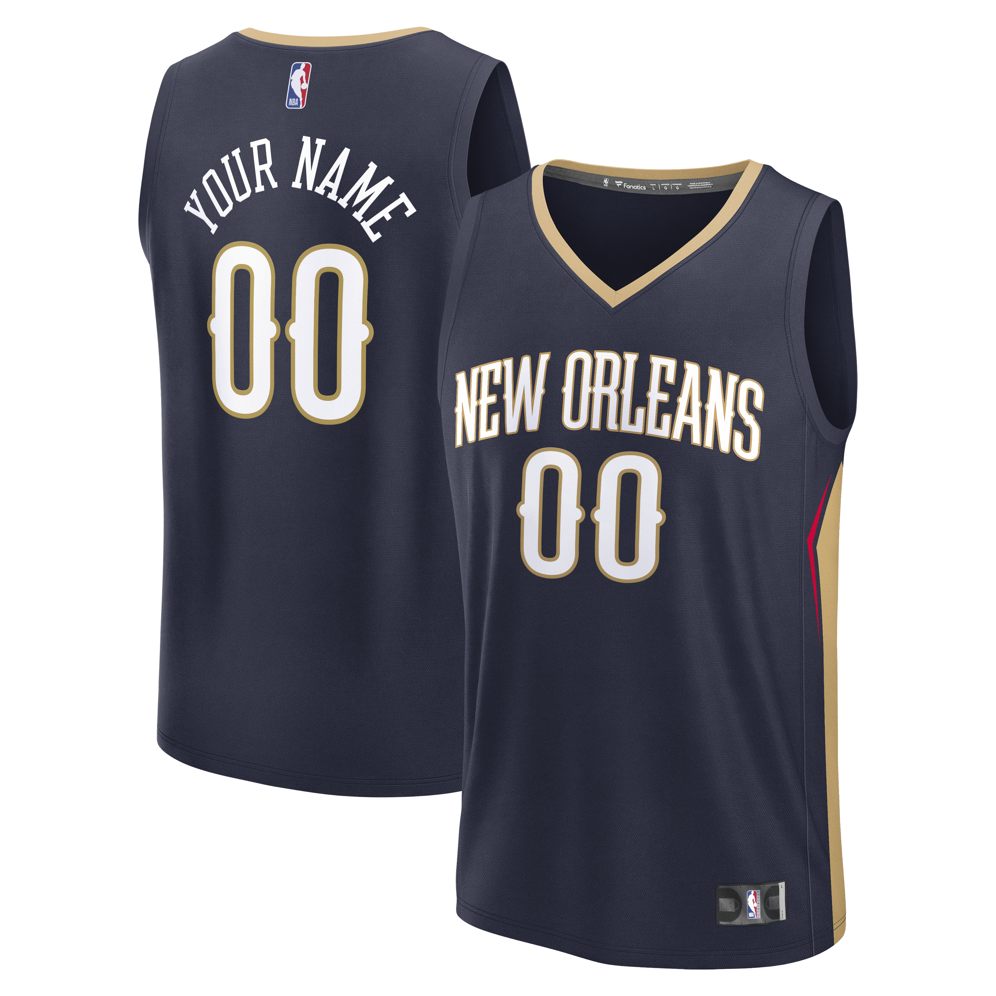  New Orleans Pelicans Fanatics Fast Break Custom Jersey - Icon Edition