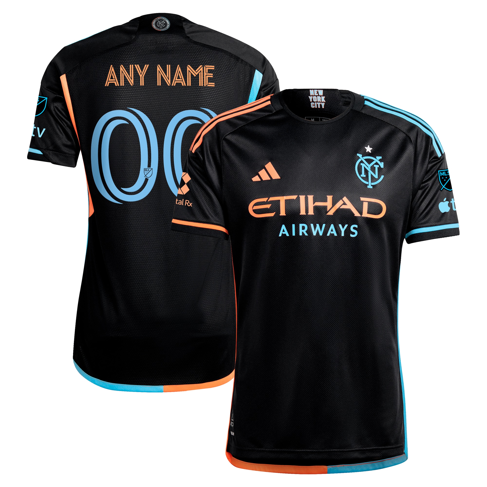  New York City FC 2024 24/7 Kit Custom Jersey – Black