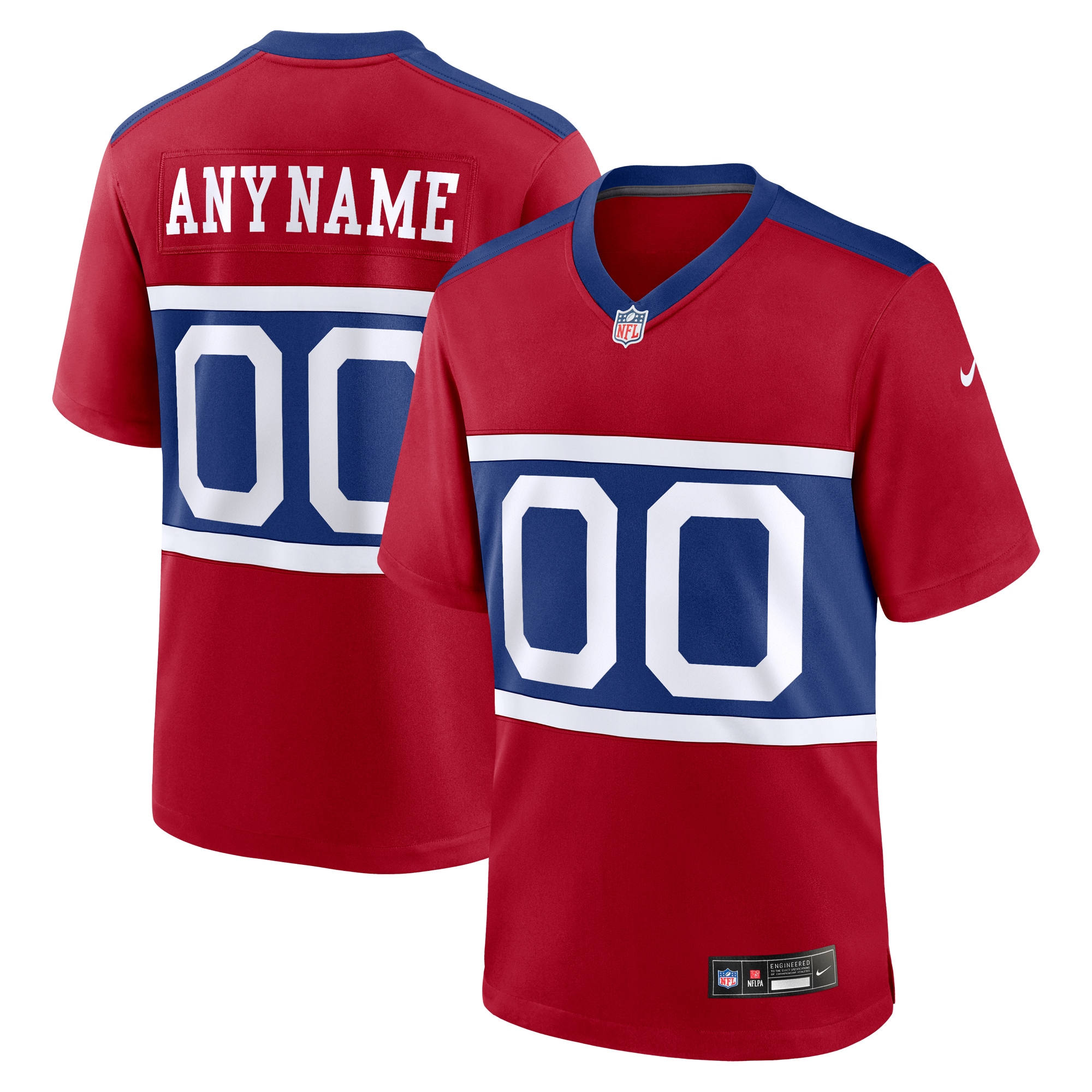  New York Giants Alternate Game Custom Jersey - Century Red