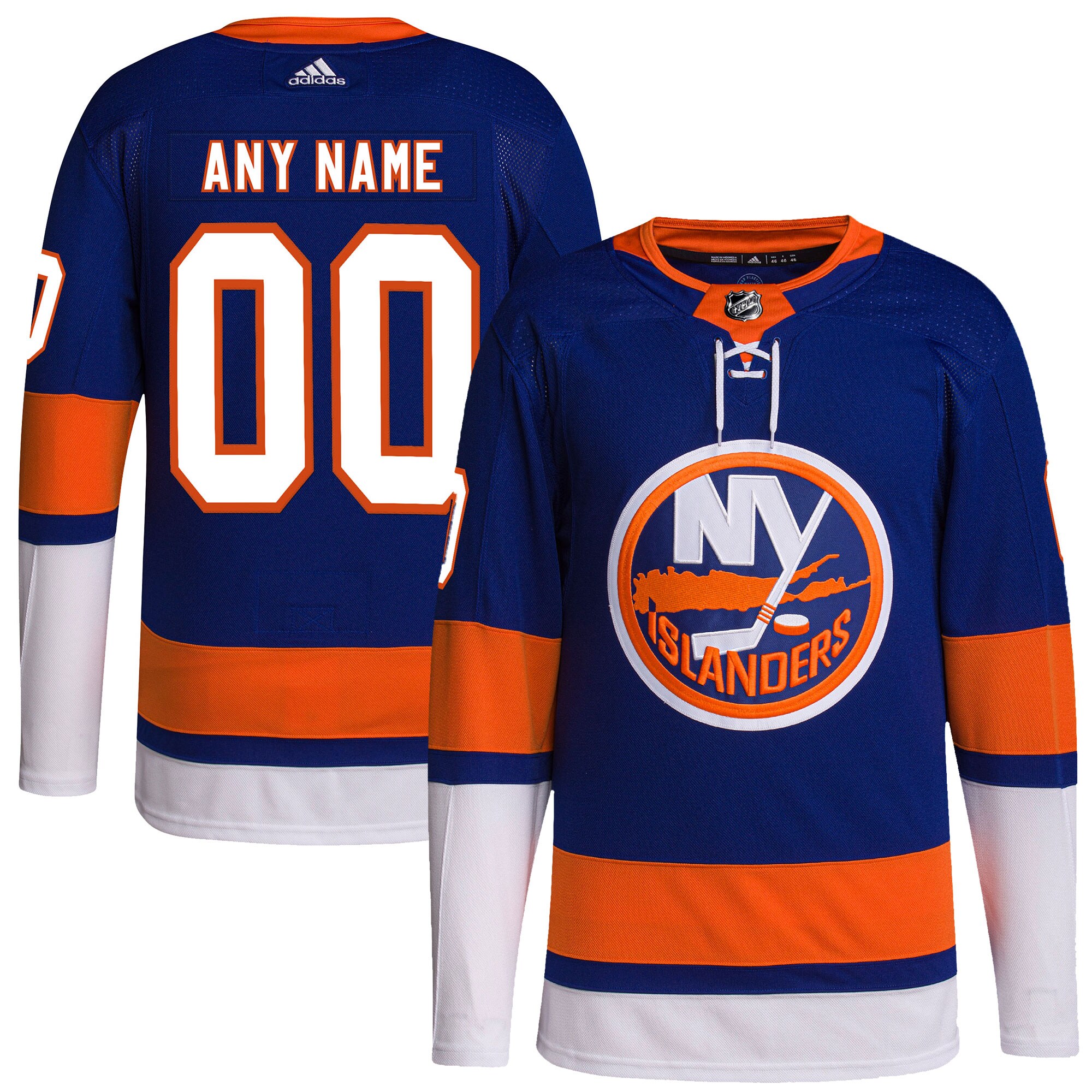  New York Islanders adidas  Home  Primegreen Authentic Custom Jersey - Royal