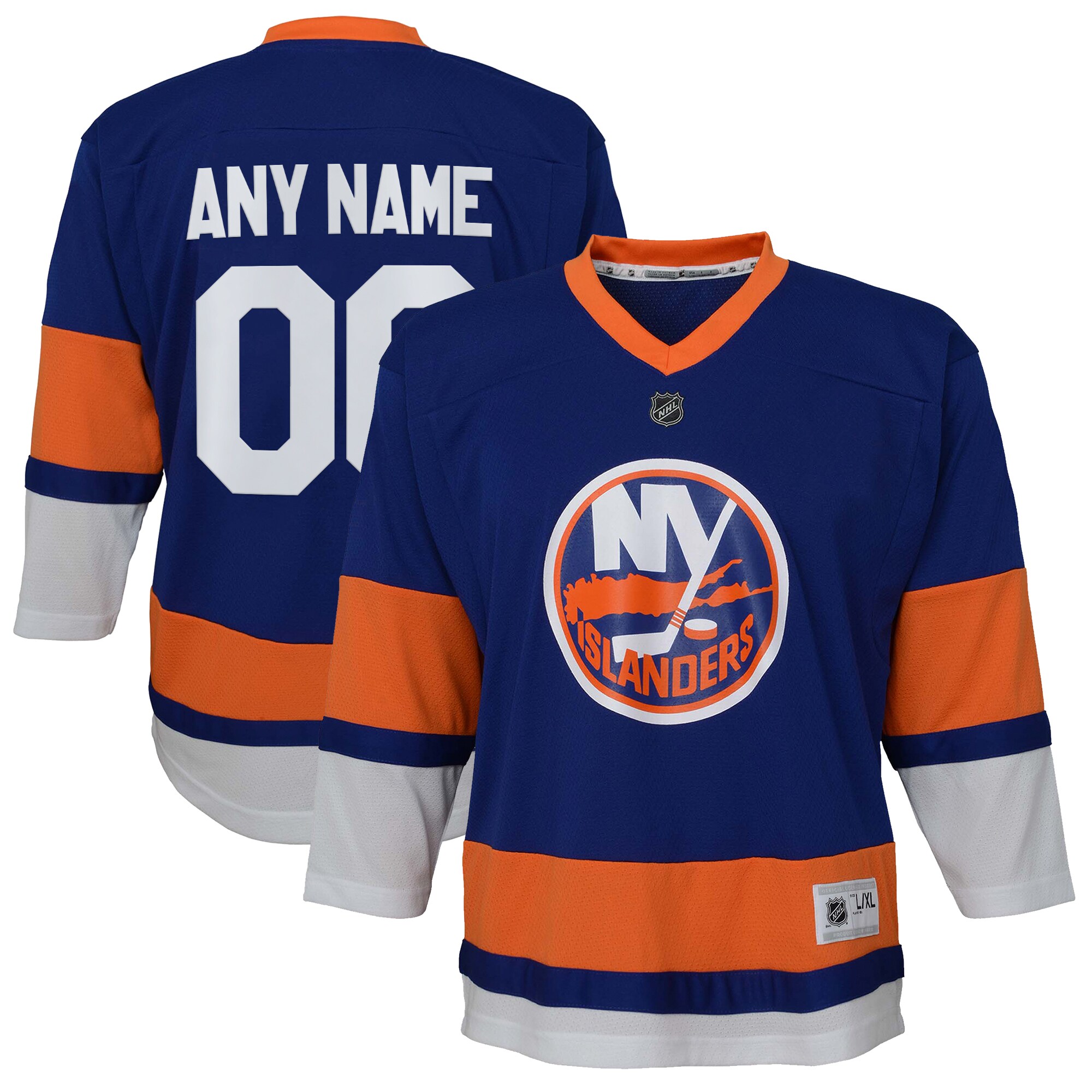  New York Islanders Youth Home Replica Custom Jersey - Royal