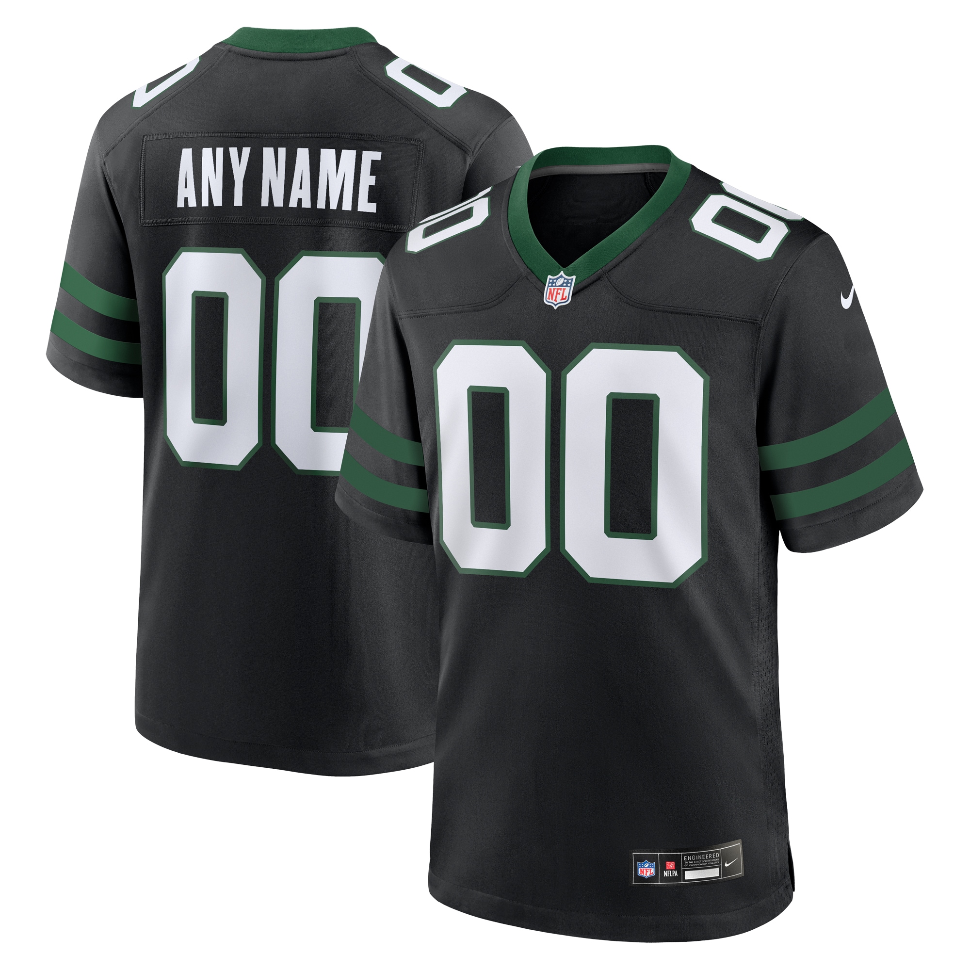  New York Jets Alternate Custom Game Jersey - Legacy Black