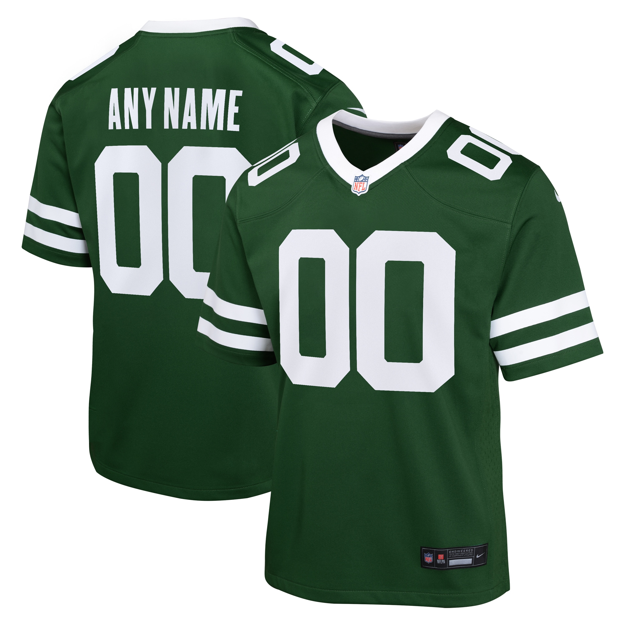  New York Jets Youth Custom Game Jersey - Legacy Green