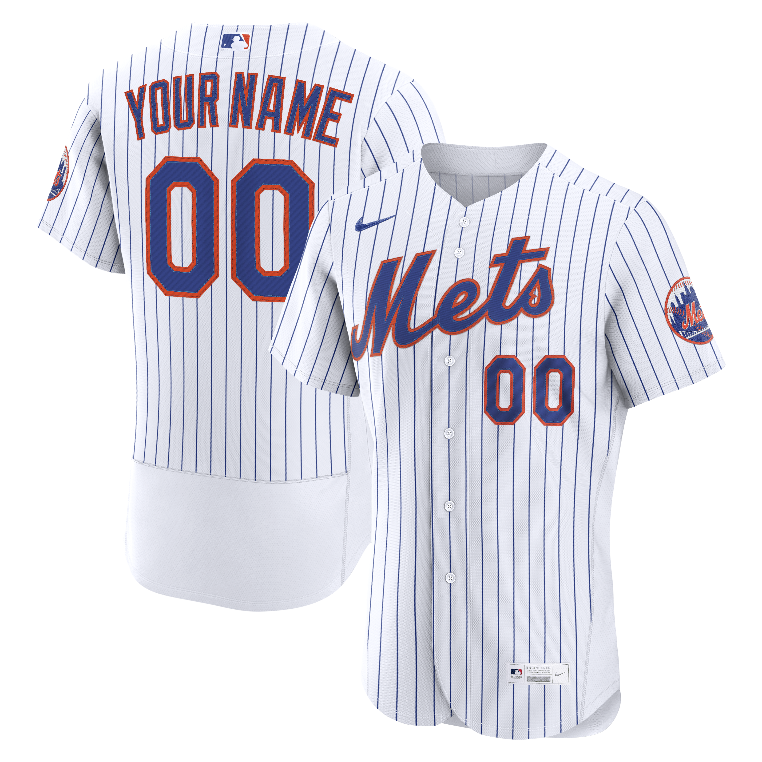  New York Mets Home Custom Jersey - White