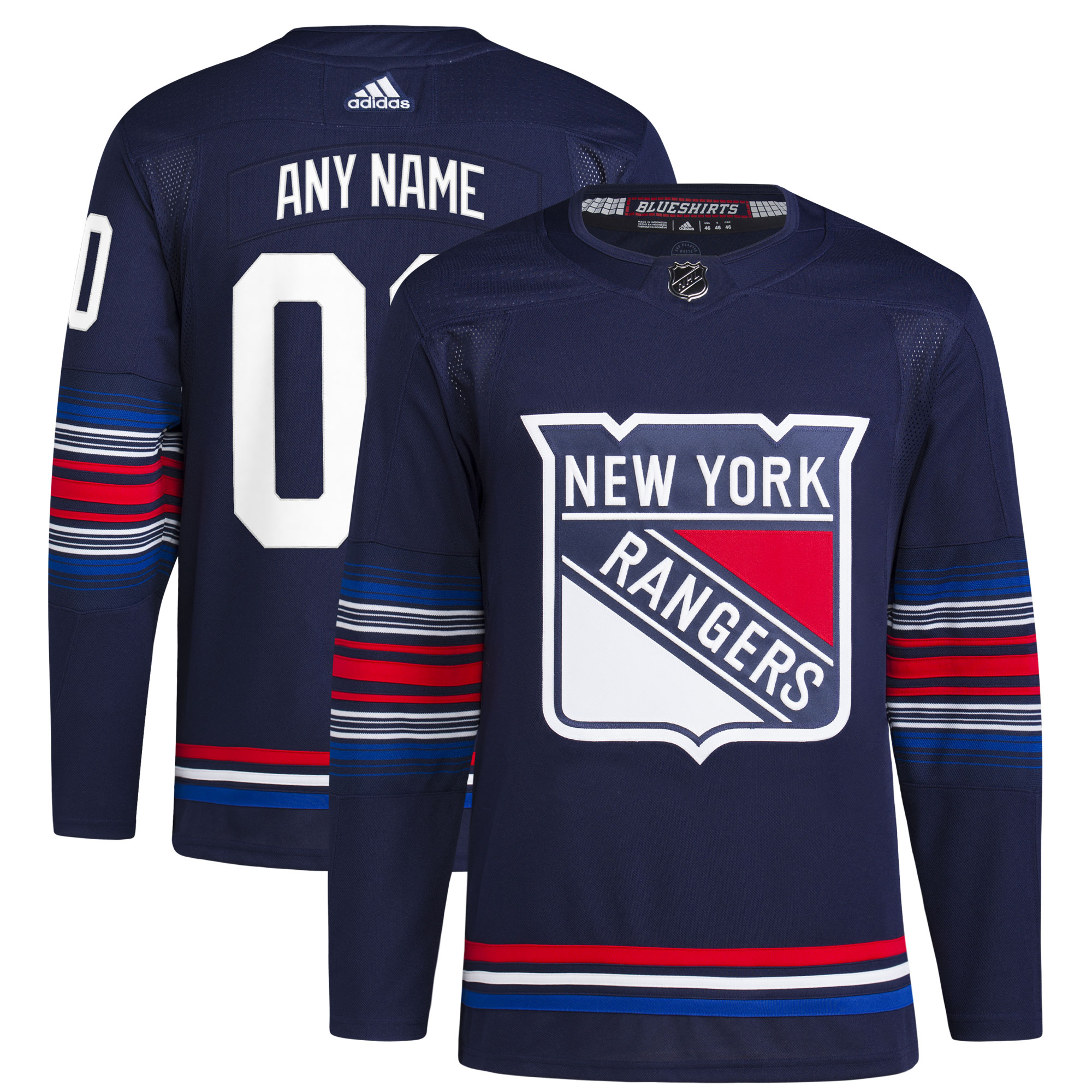  New York Rangers adidas  Alternate  Primegreen Authentic Custom Jersey - Navy