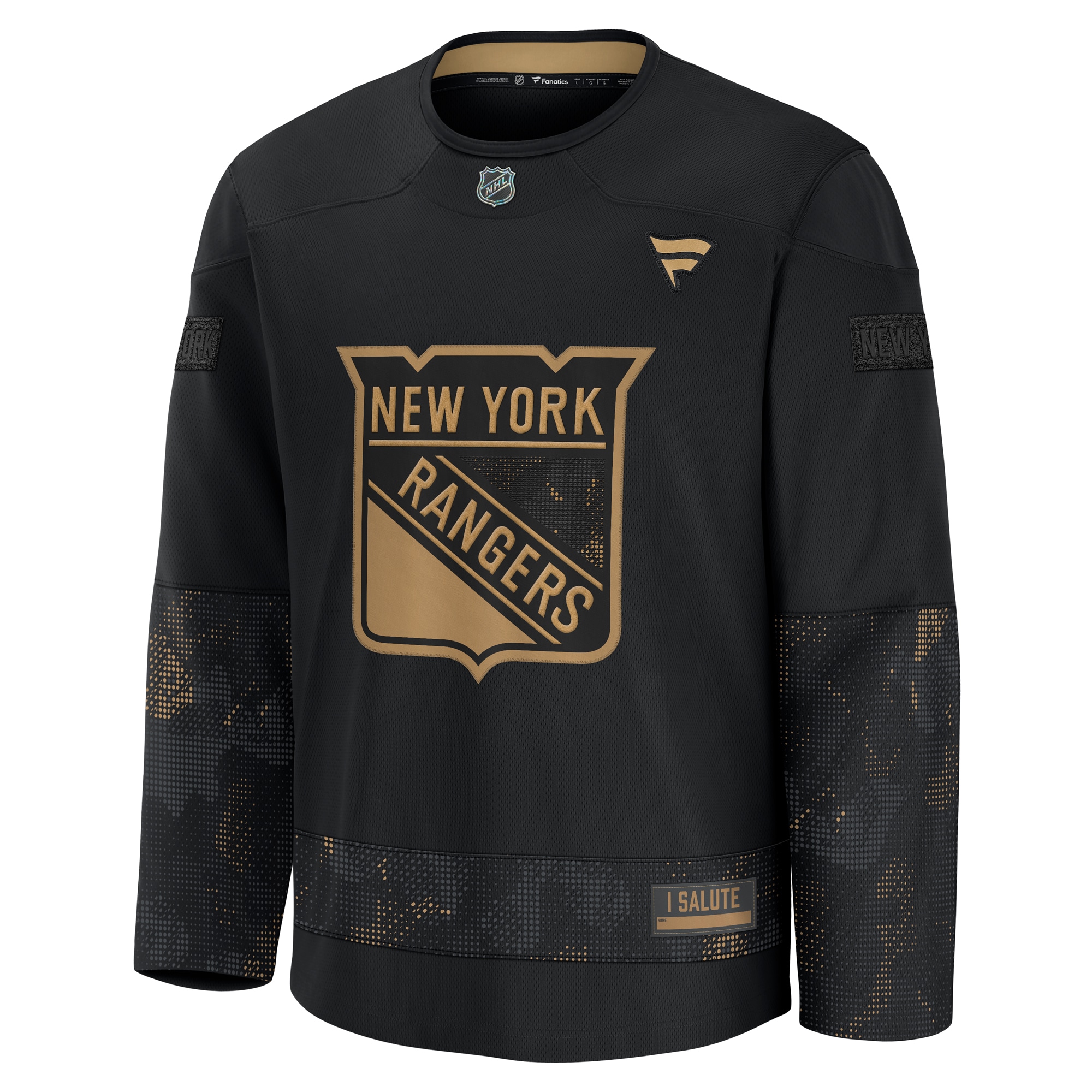  New York Rangers Fanatics 2024 Military Appreciation Practice Jersey - Black
