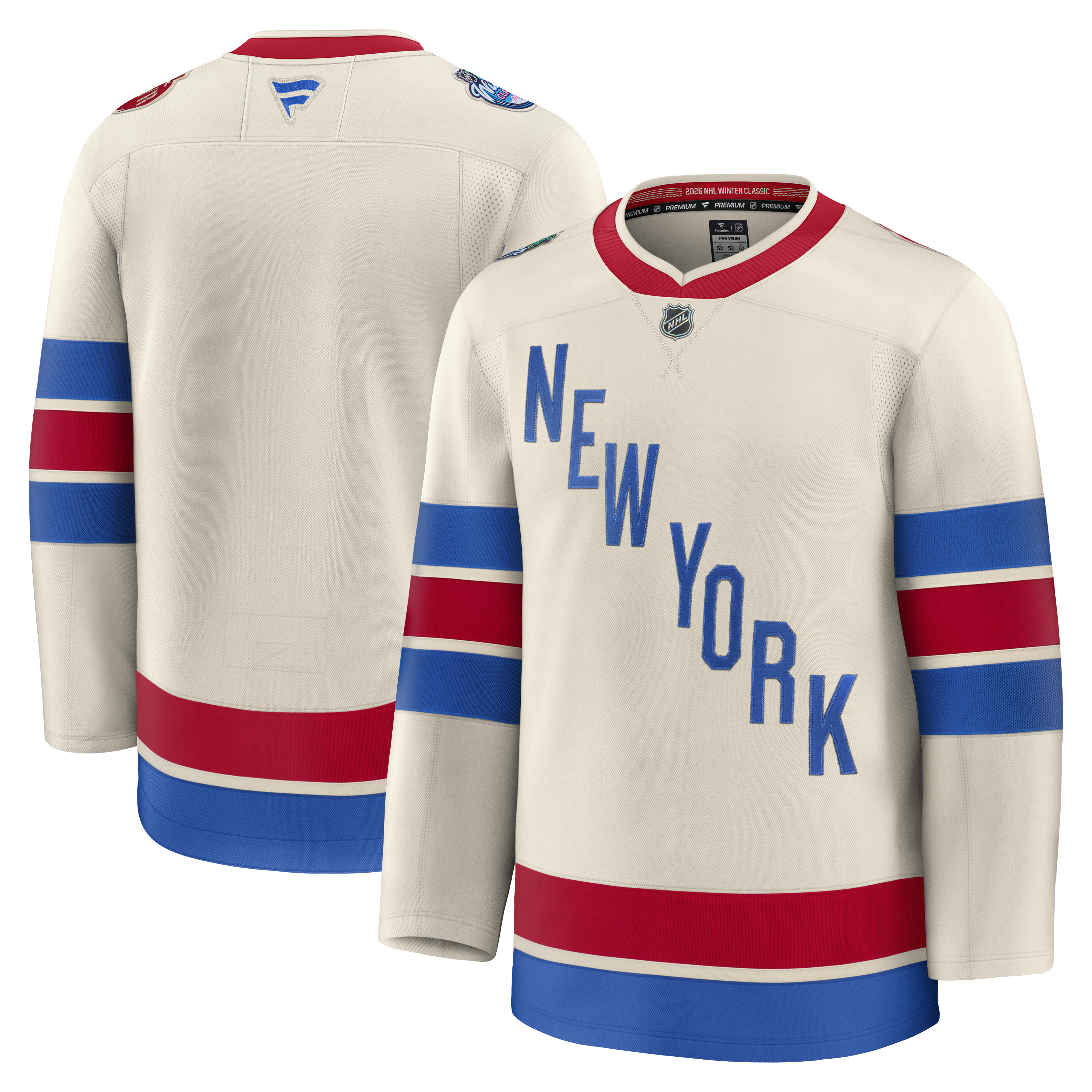  New York Rangers Fanatics 2026 Winter Classic Premium Jersey - Beige