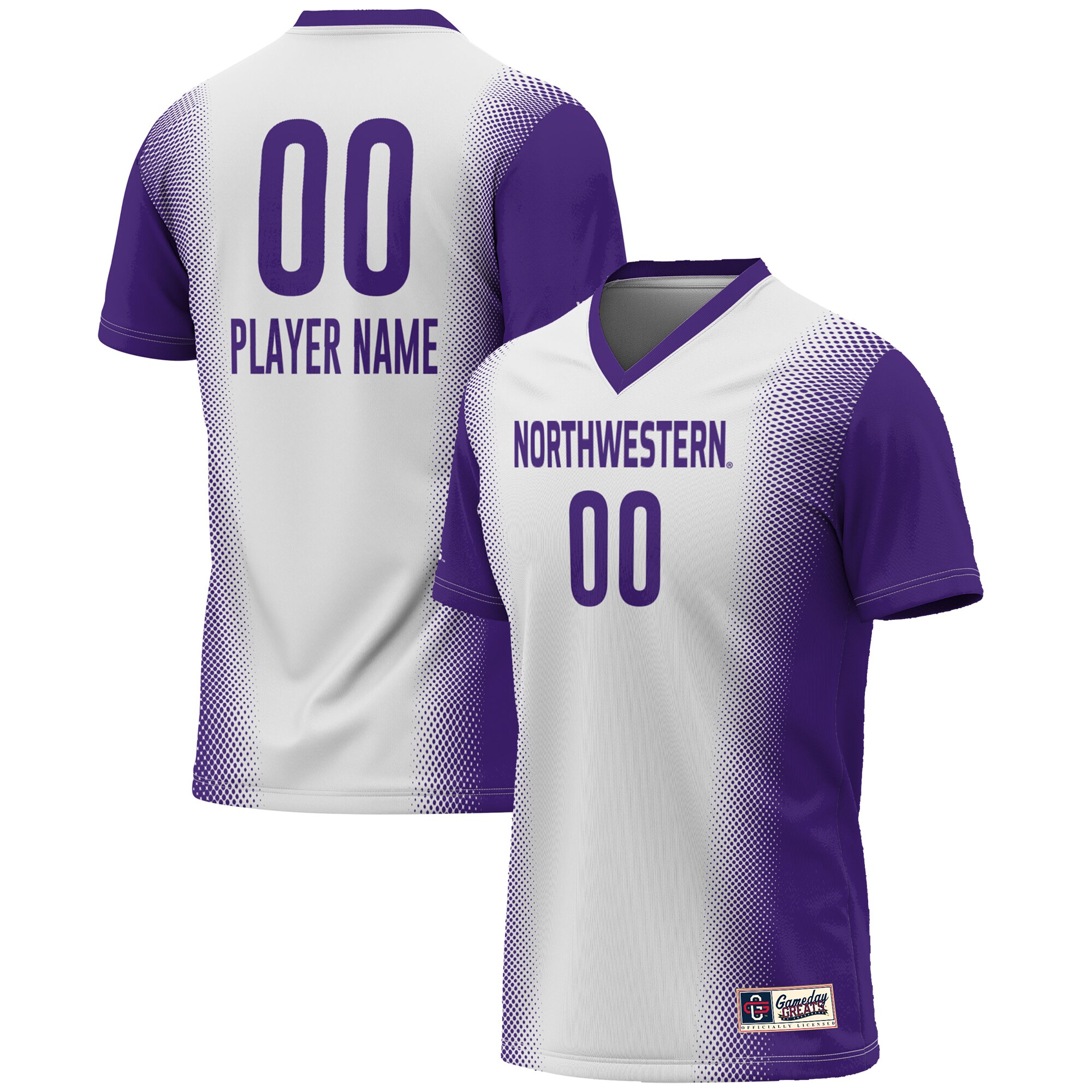  Northwestern Wildcats GameDay Greats Unisex NIL Pick-A-Player Lightweight Women's Soccer Jersey - White