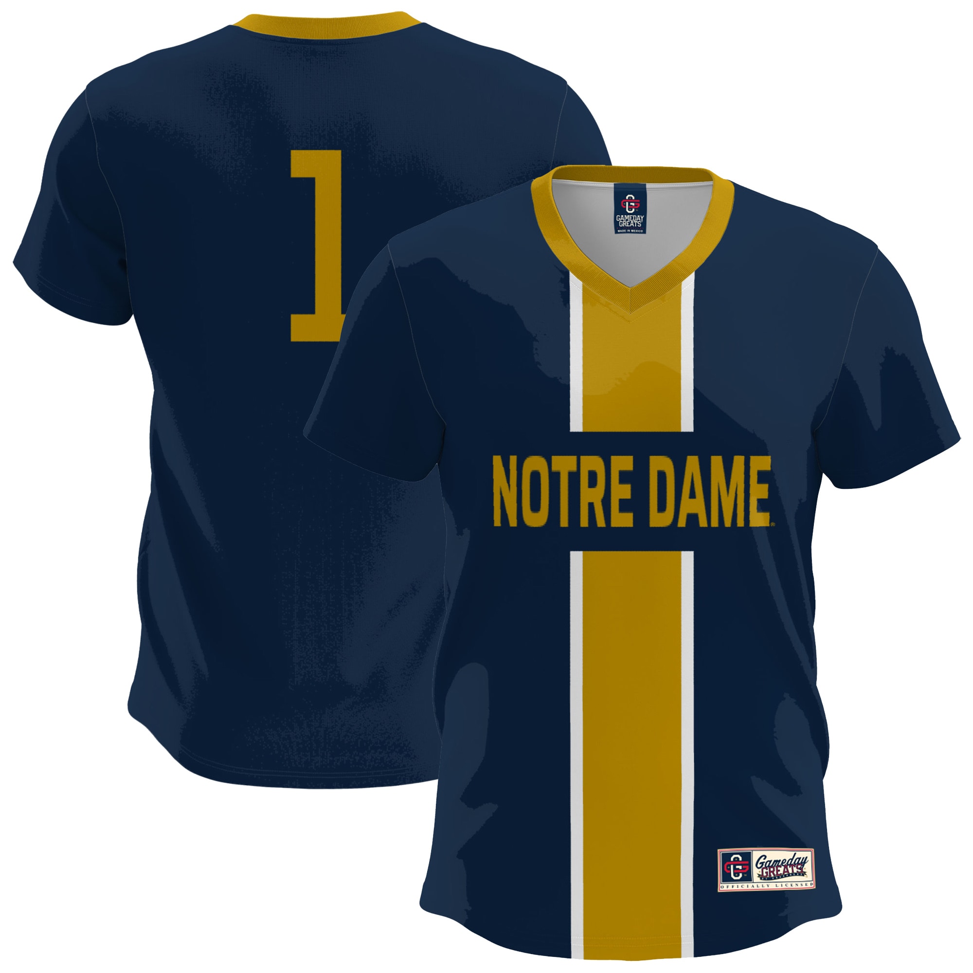  Notre Dame Fighting Irish GameDay Greats Lightweight Soccer Fashion Jersey - Navy