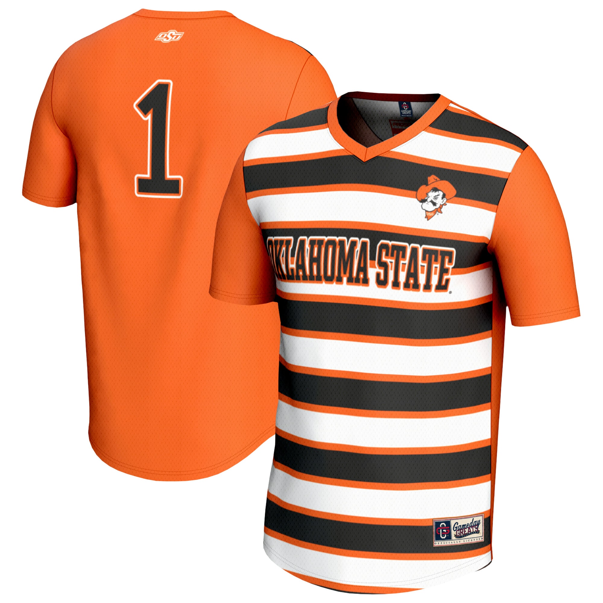  Oklahoma State Cowboys GameDay Greats Unisex Lightweight Collegiate #1 Soccer Fashion Jersey - Orange