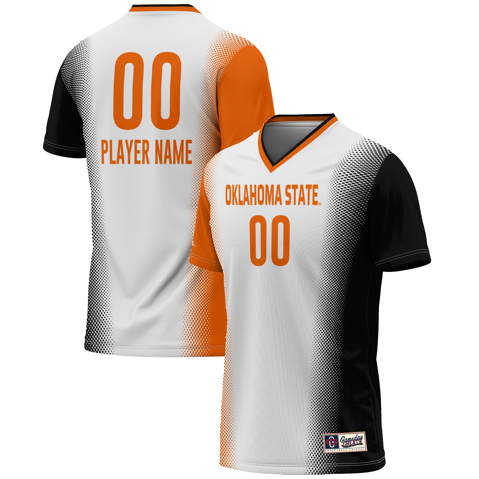  Oklahoma State Cowboys GameDay Greats Unisex NIL Pick-A-Player Lightweight Women's Soccer Jersey - White