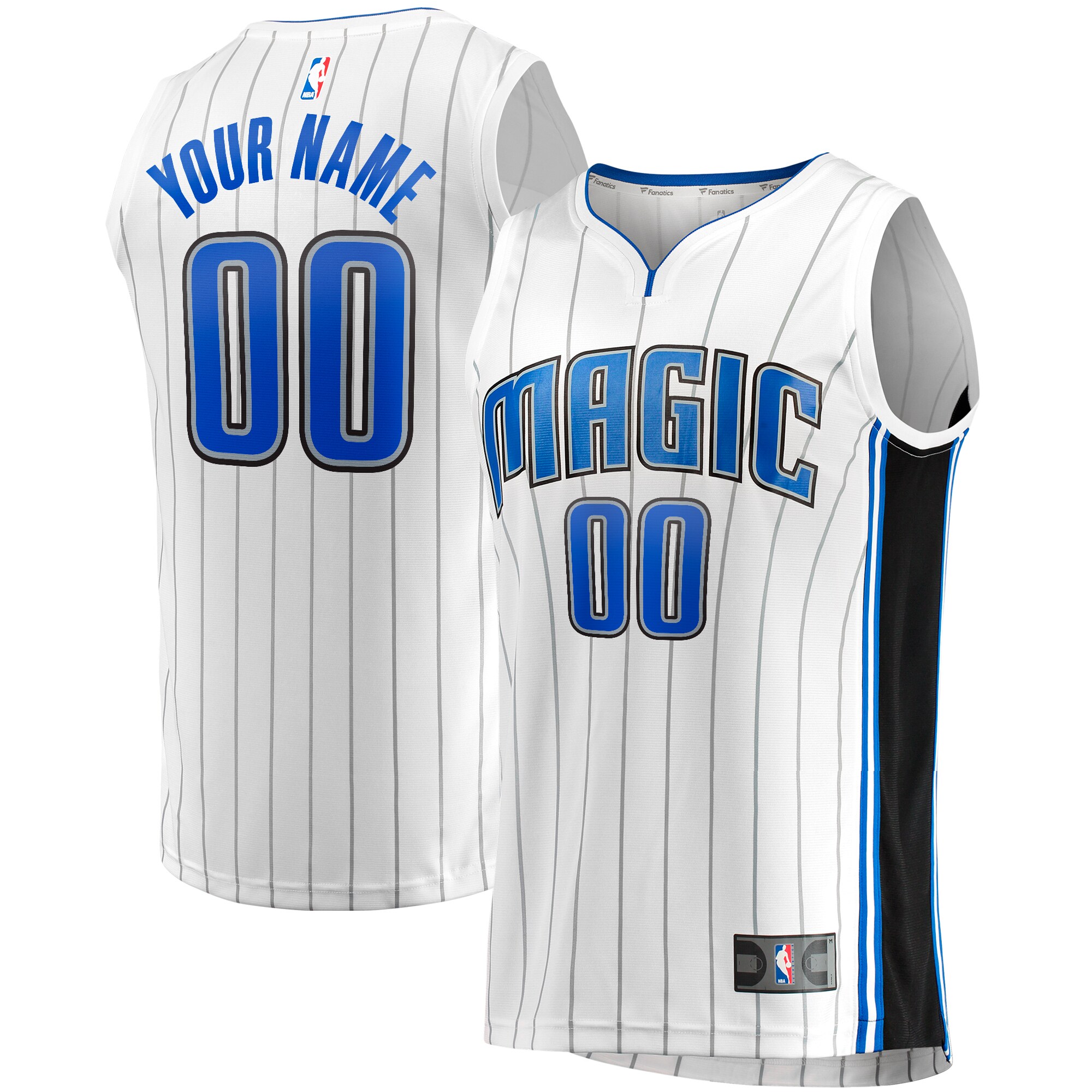  Orlando Magic Fanatics Youth Fast Break Custom Jersey - Association Edition - White