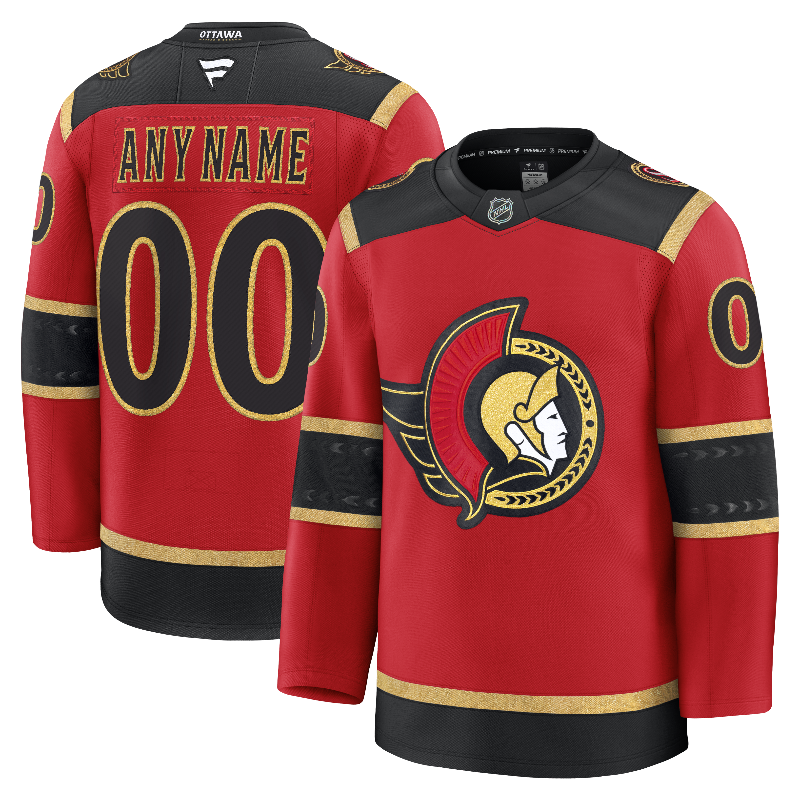  Ottawa Senators Fanatics Alternate Custom Premium Jersey