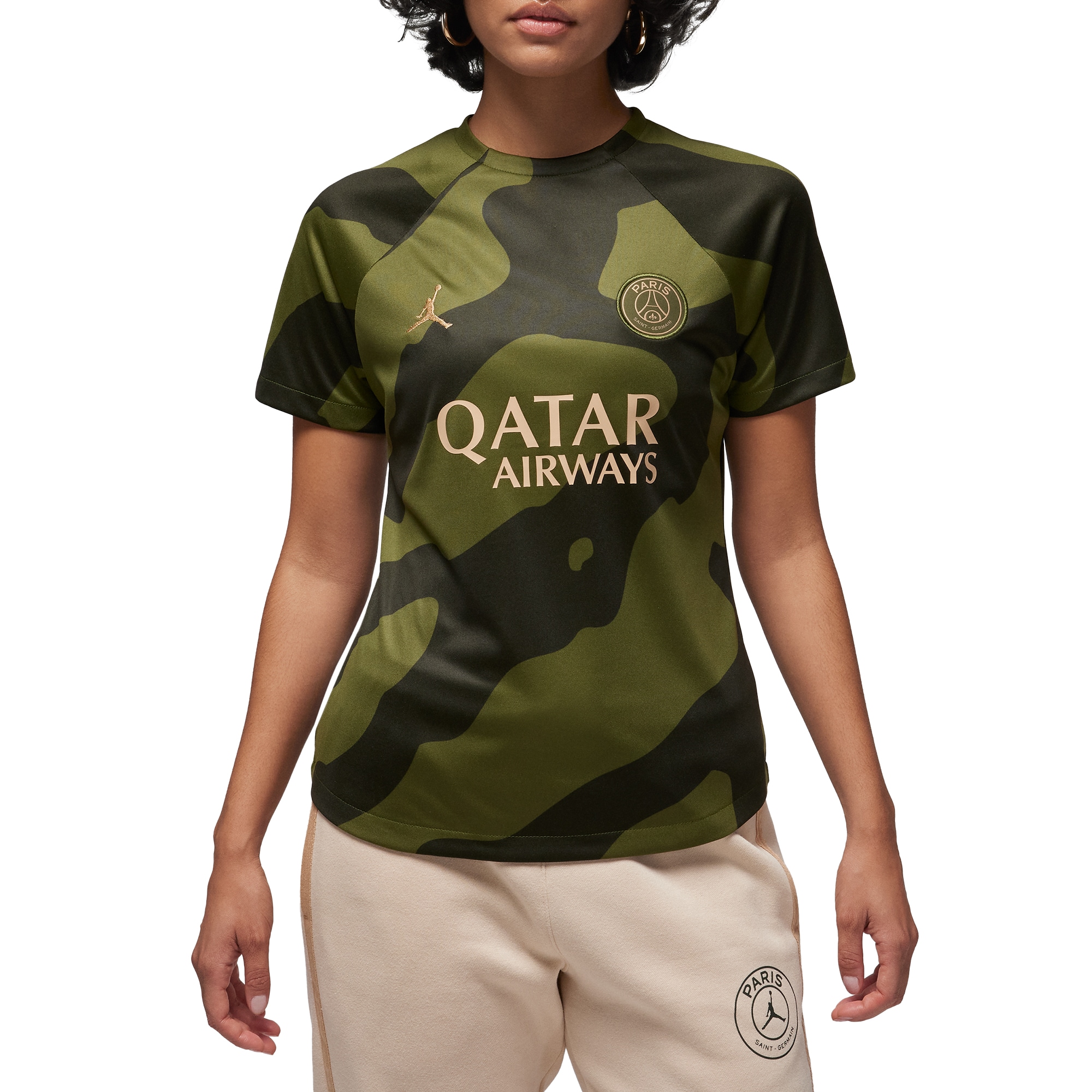  Paris Saint-Germain Jordan Brand Women's 2023/24 Fourth Academy Pro Pre-Match Top - Olive