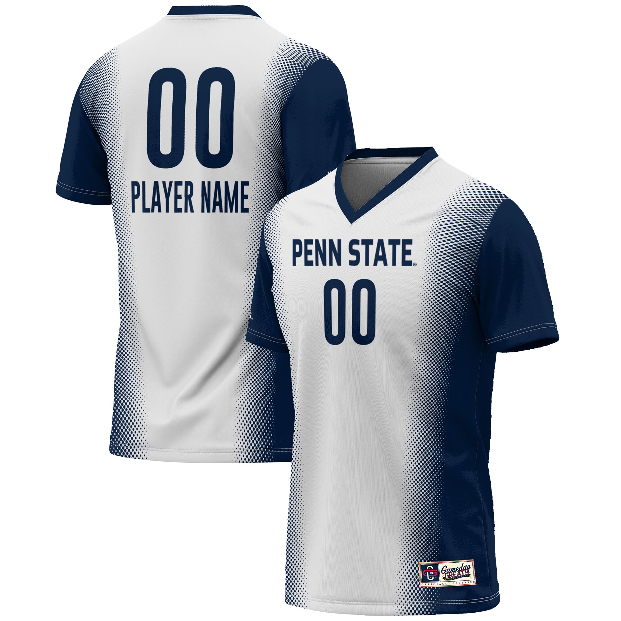  Penn State Nittany Lions GameDay Greats Unisex NIL Pick-A-Player Lightweight Women's Soccer Jersey - White
