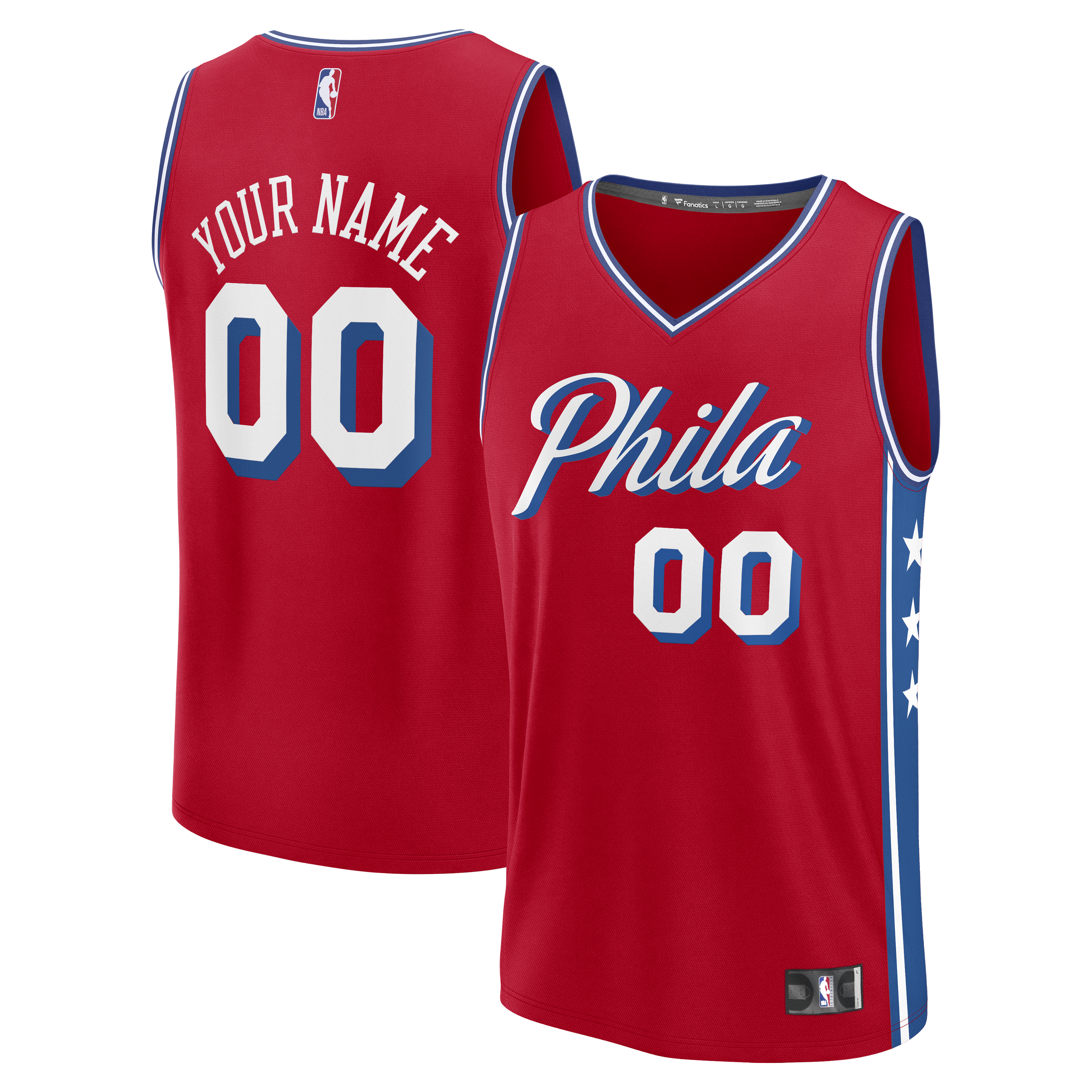  Philadelphia 76ers Fanatics Fast Break Custom Jersey - Icon Edition