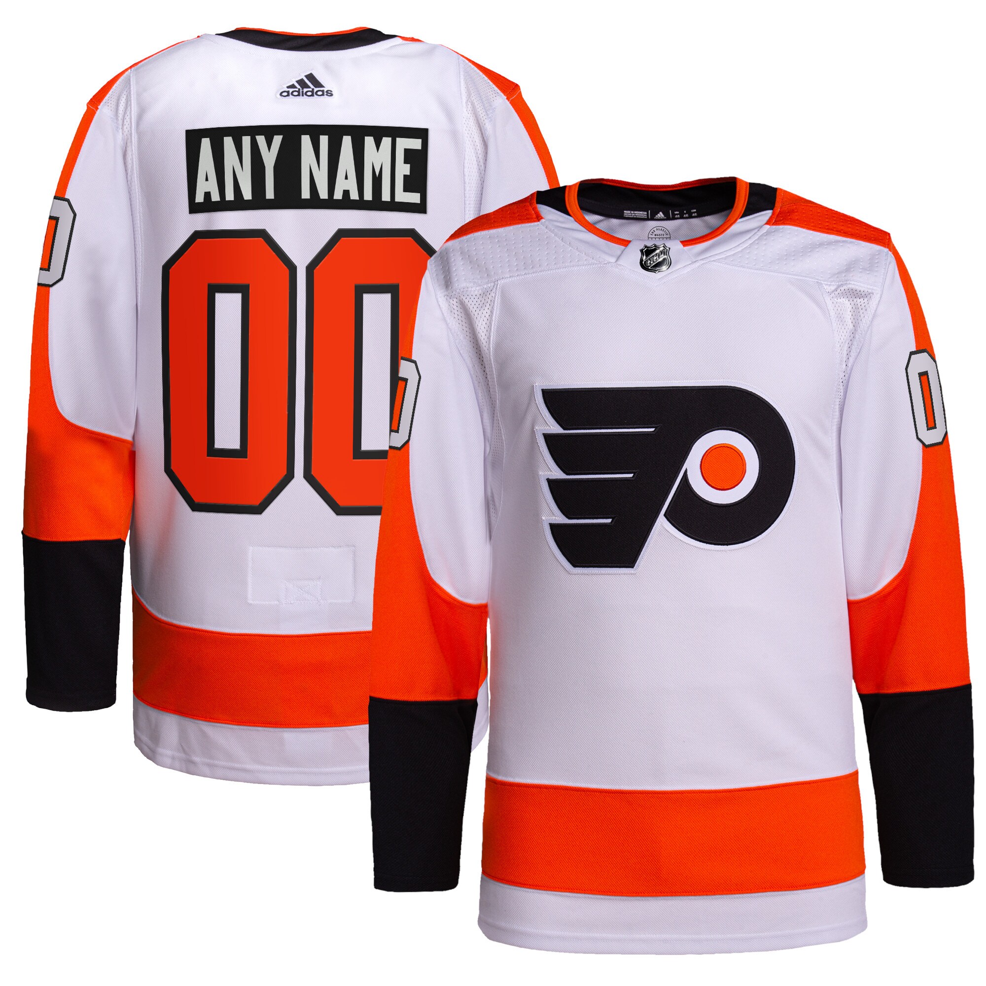  Philadelphia Flyers adidas  Away  Primegreen Authentic Custom Jersey - White