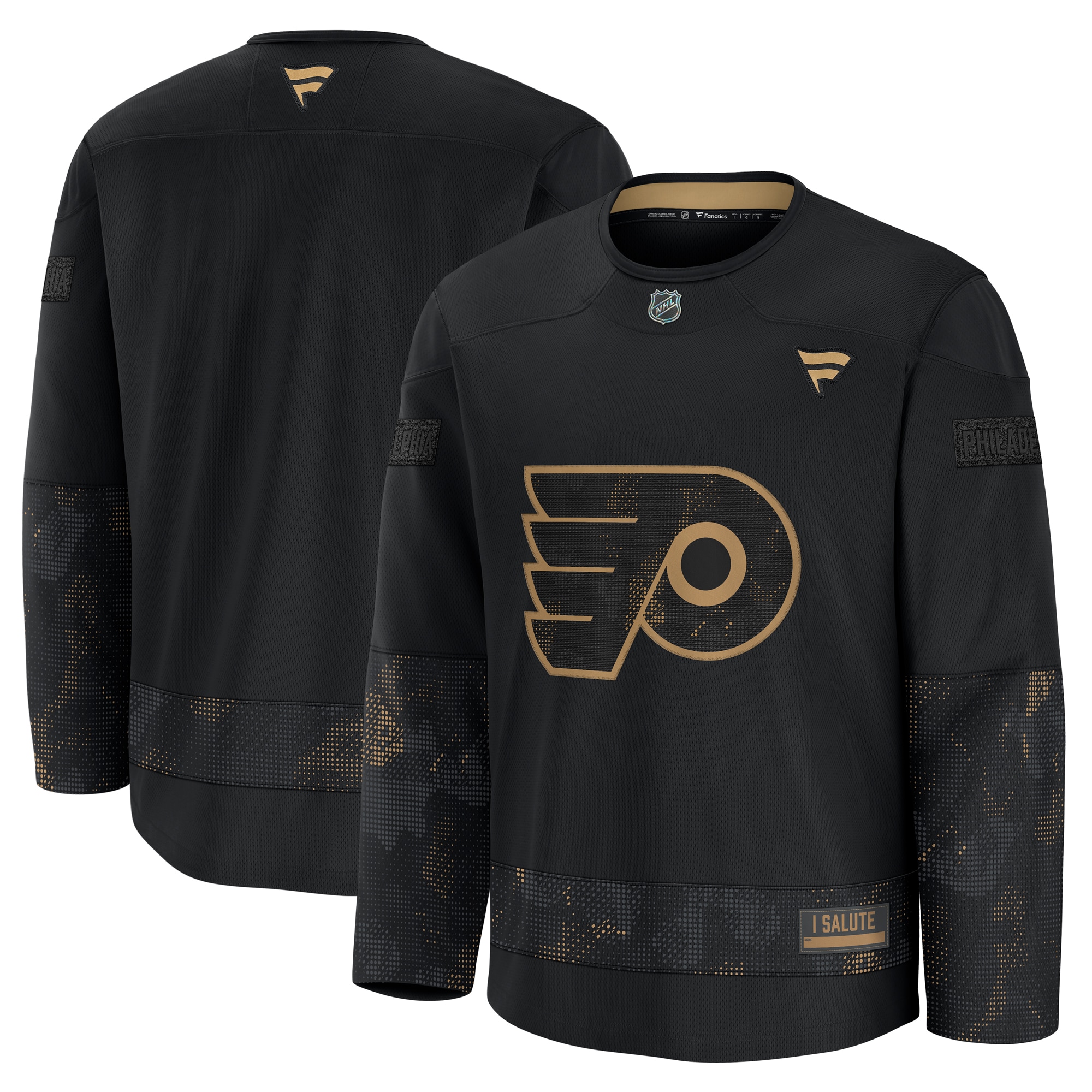  Philadelphia Flyers Fanatics 2024 Military Appreciation Practice Jersey - Black