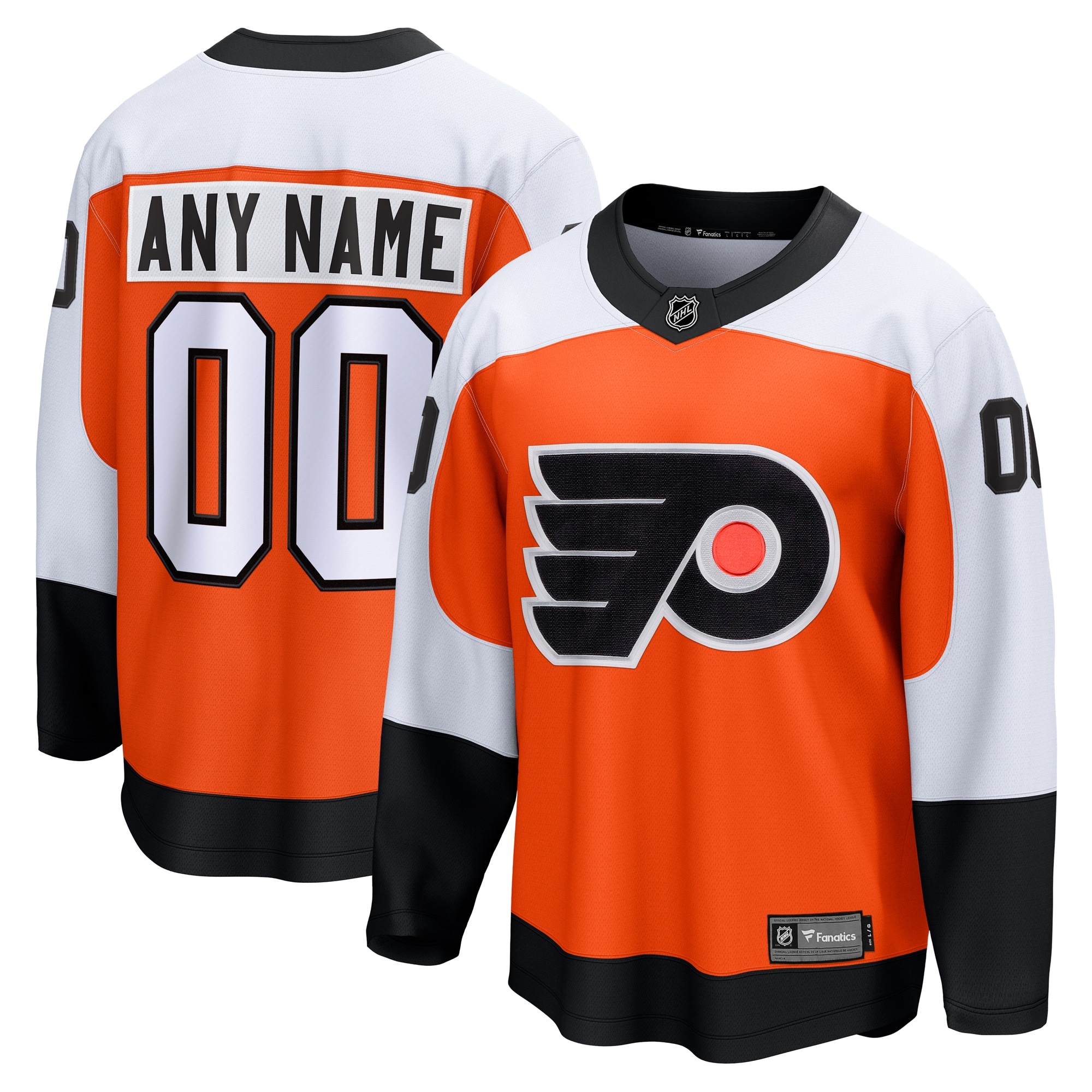  Philadelphia Flyers Fanatics Home Breakaway Custom Jersey - Orange