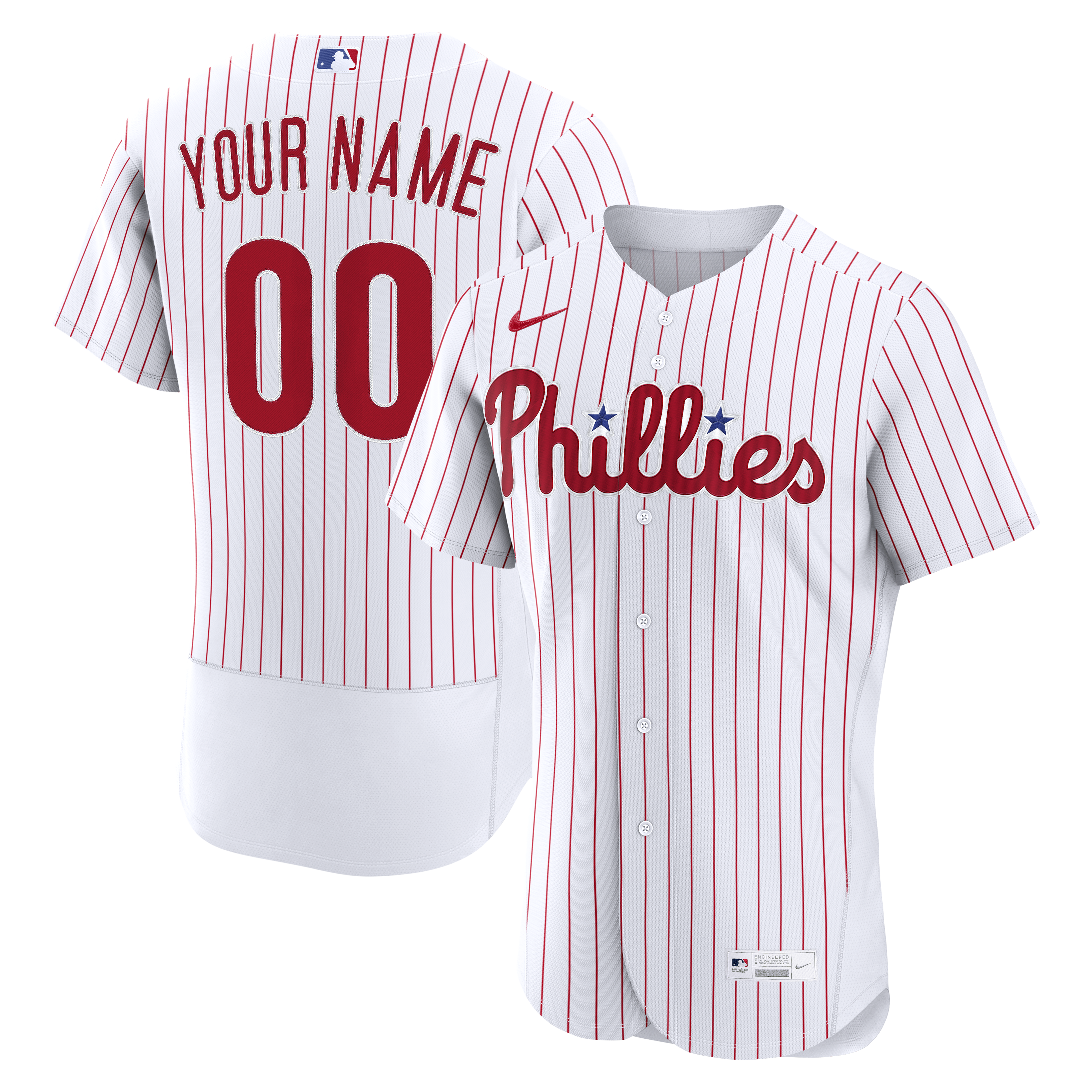  Philadelphia Phillies Home Custom Jersey - White