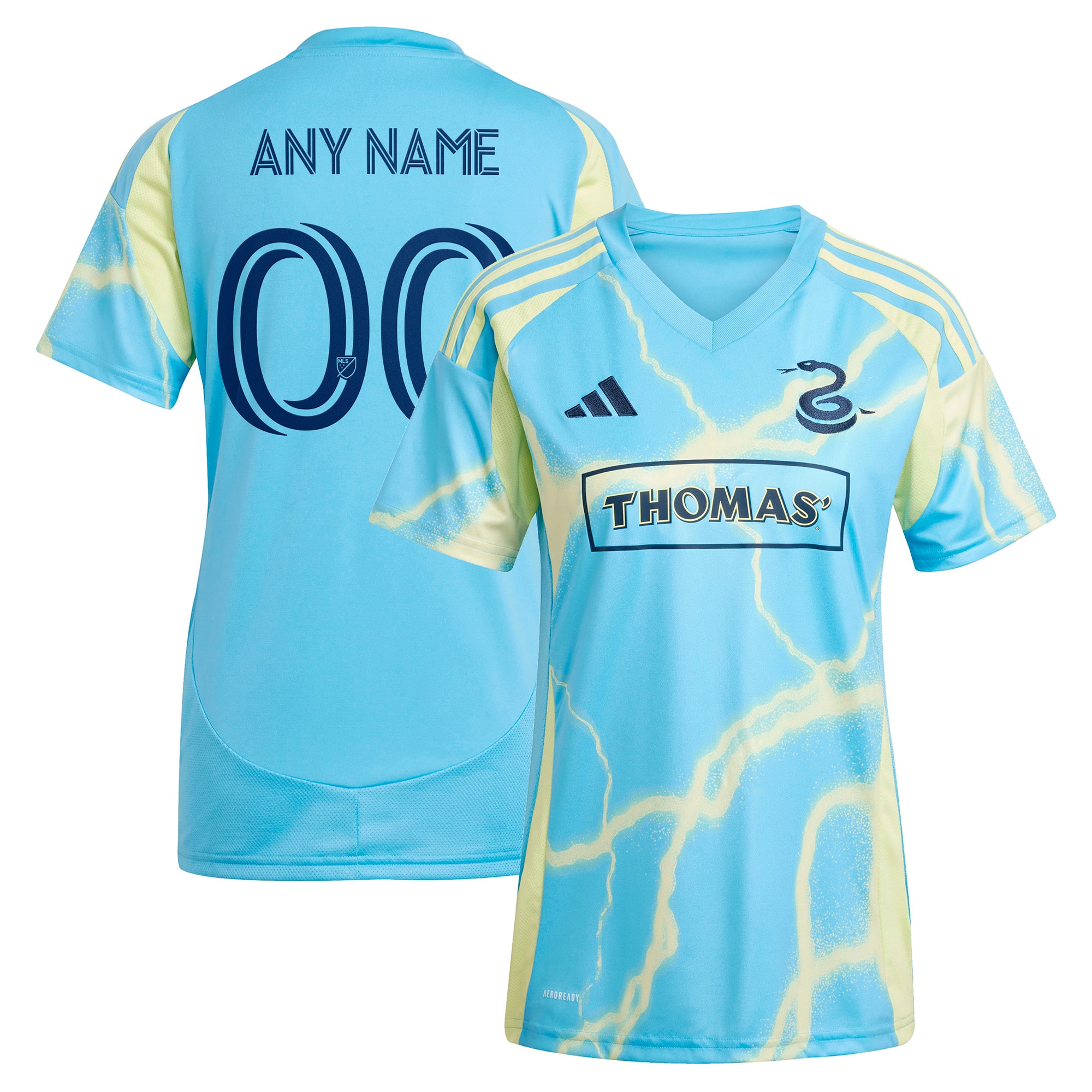  Philadelphia Union Women's 2025 The Voltage Kit Custom Jersey - Blue