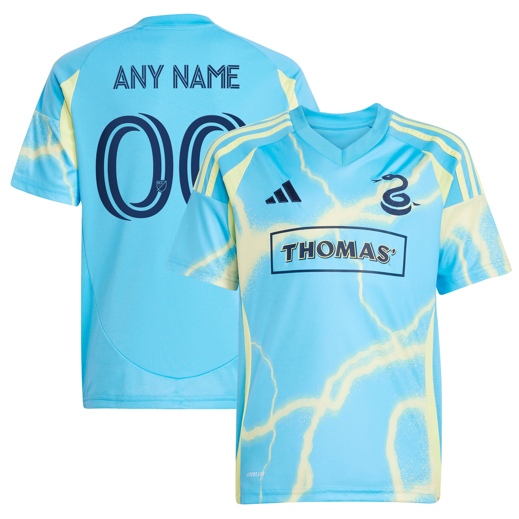  Philadelphia Union Youth 2025 The Voltage Kit Custom Jersey - Blue