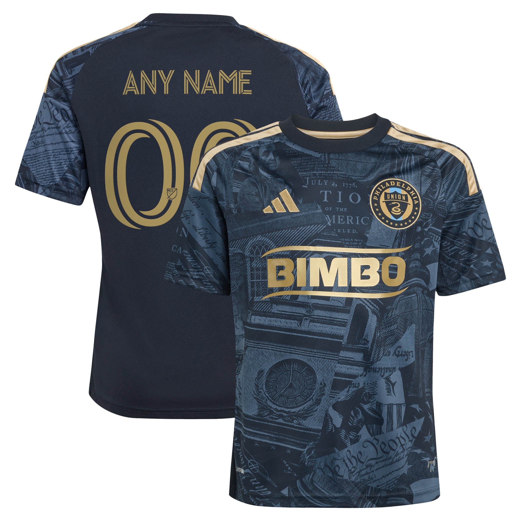  Philadelphia Union Youth 2026 1776 Kit Custom Jersey - Navy