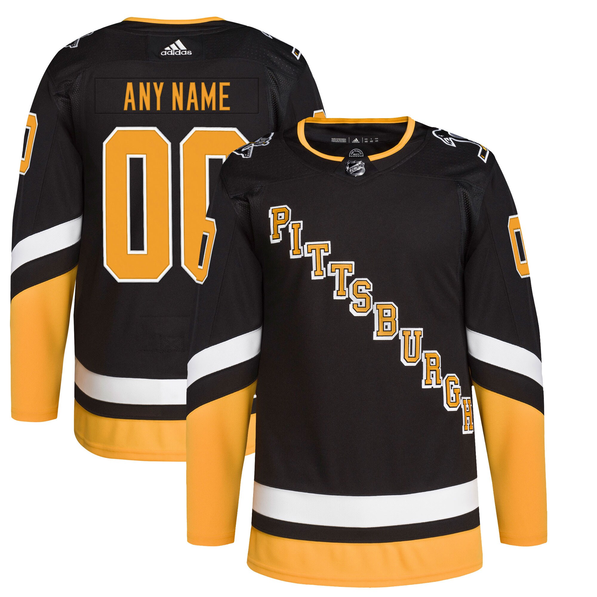  Pittsburgh Penguins adidas  Alternate 2021/22 Primegreen Authentic Custom Jersey - Black