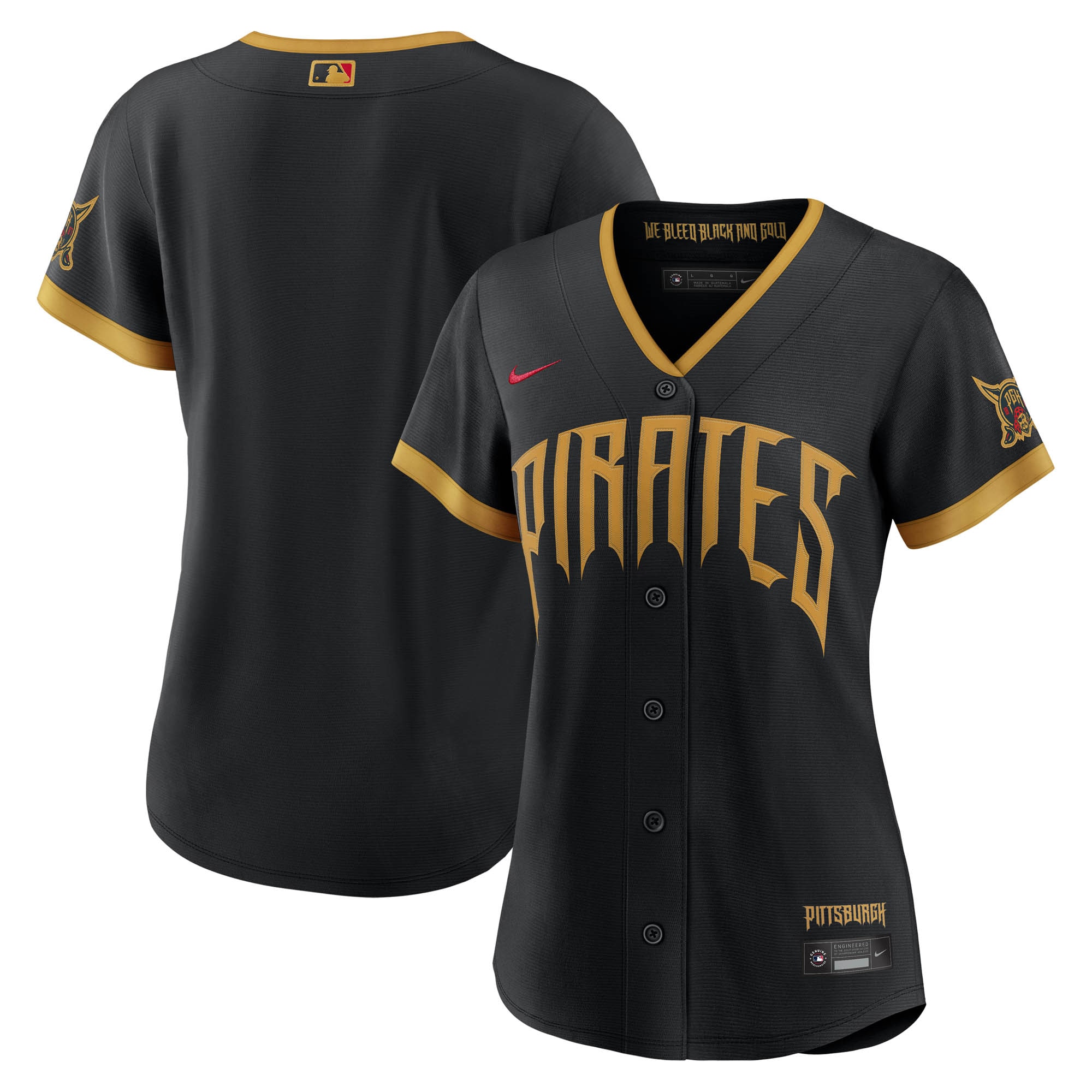  Pittsburgh Pirates Women's 2026 City Connect Stadium Jersey - Black