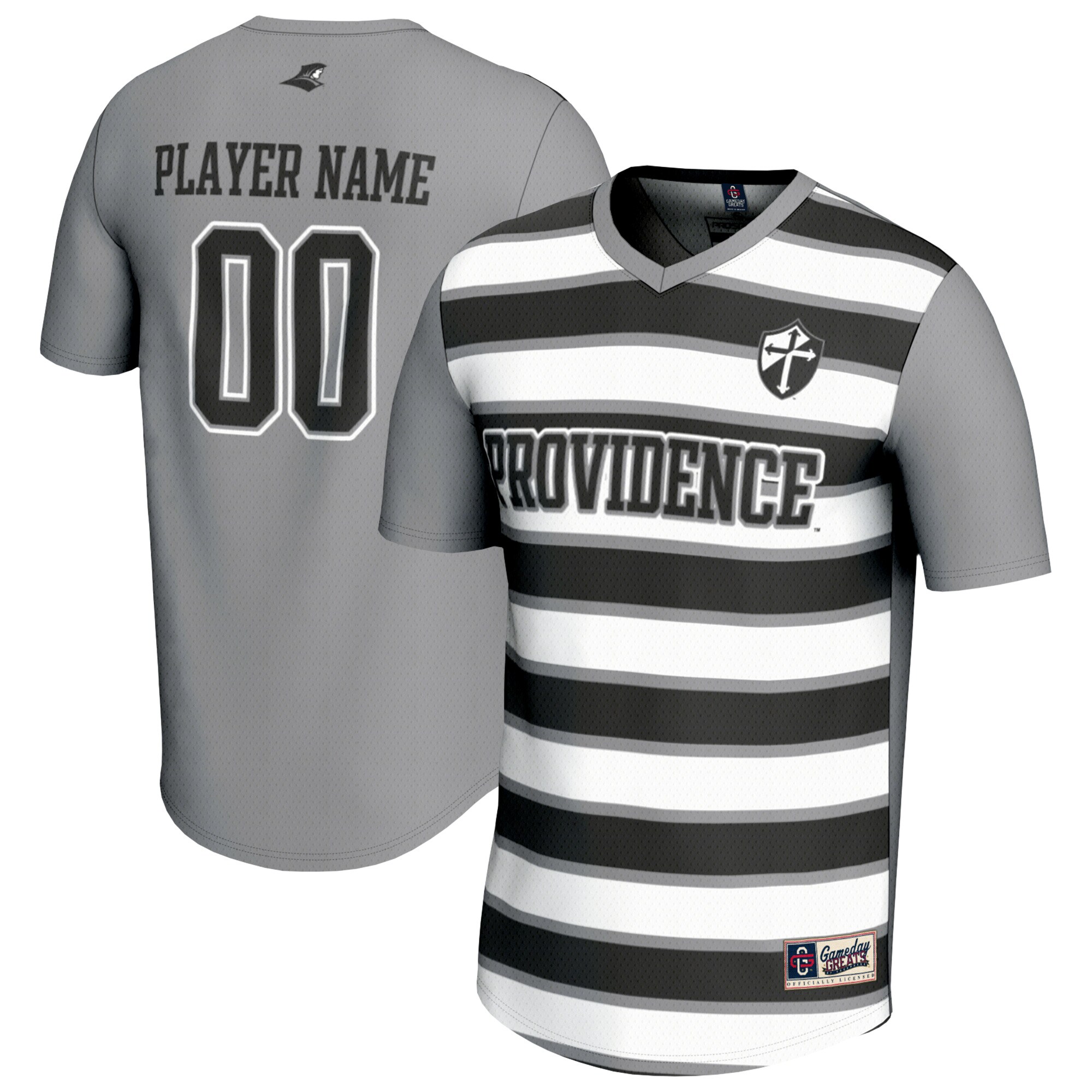  Providence Friars GameDay Greats Unisex Collegiate Men's Soccer NIL Pick-A-Player Fashion Jersey - Silver/Black
