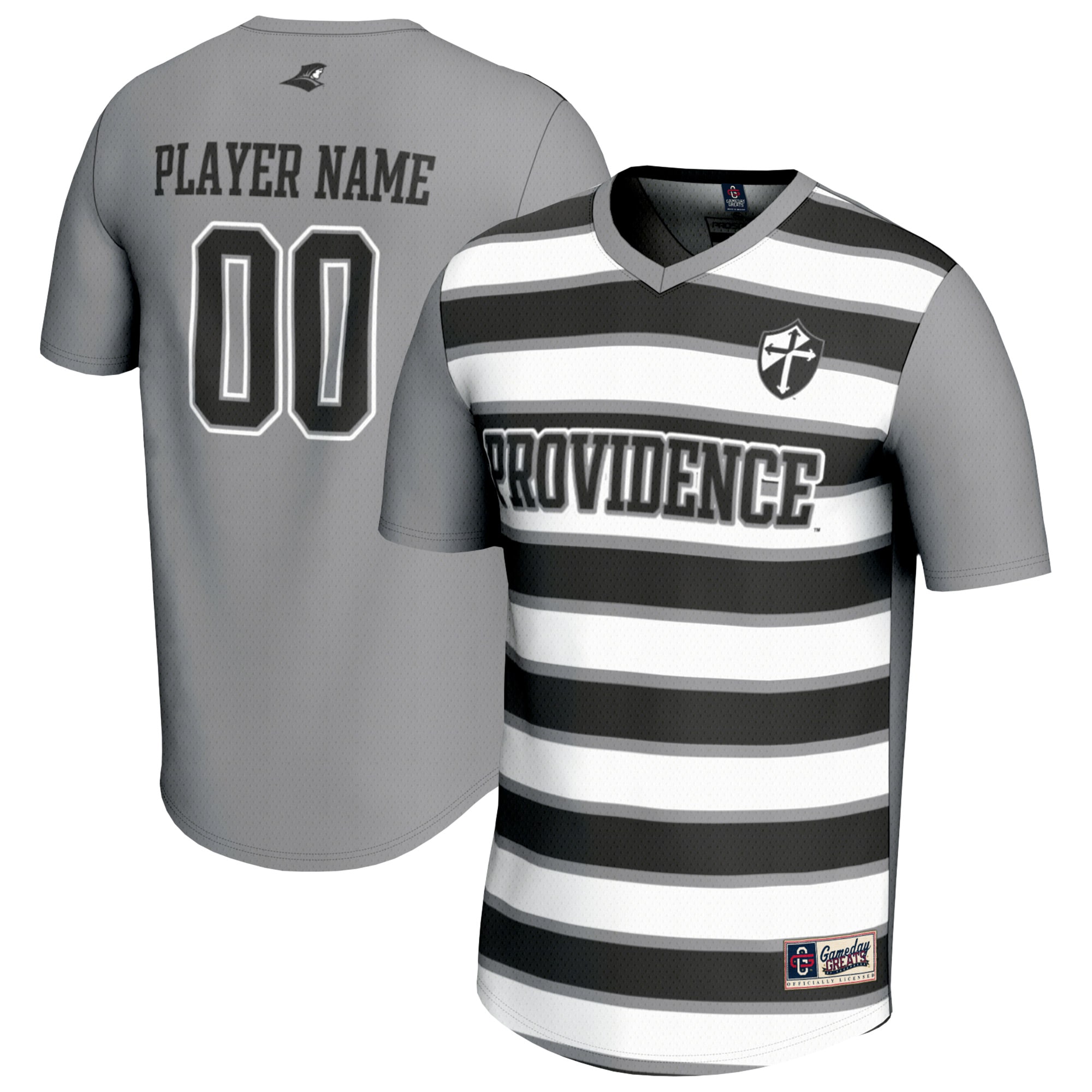  Providence Friars GameDay Greats Youth Collegiate Men's Soccer NIL Pick-A-Player Fashion Jersey - Silver/Black