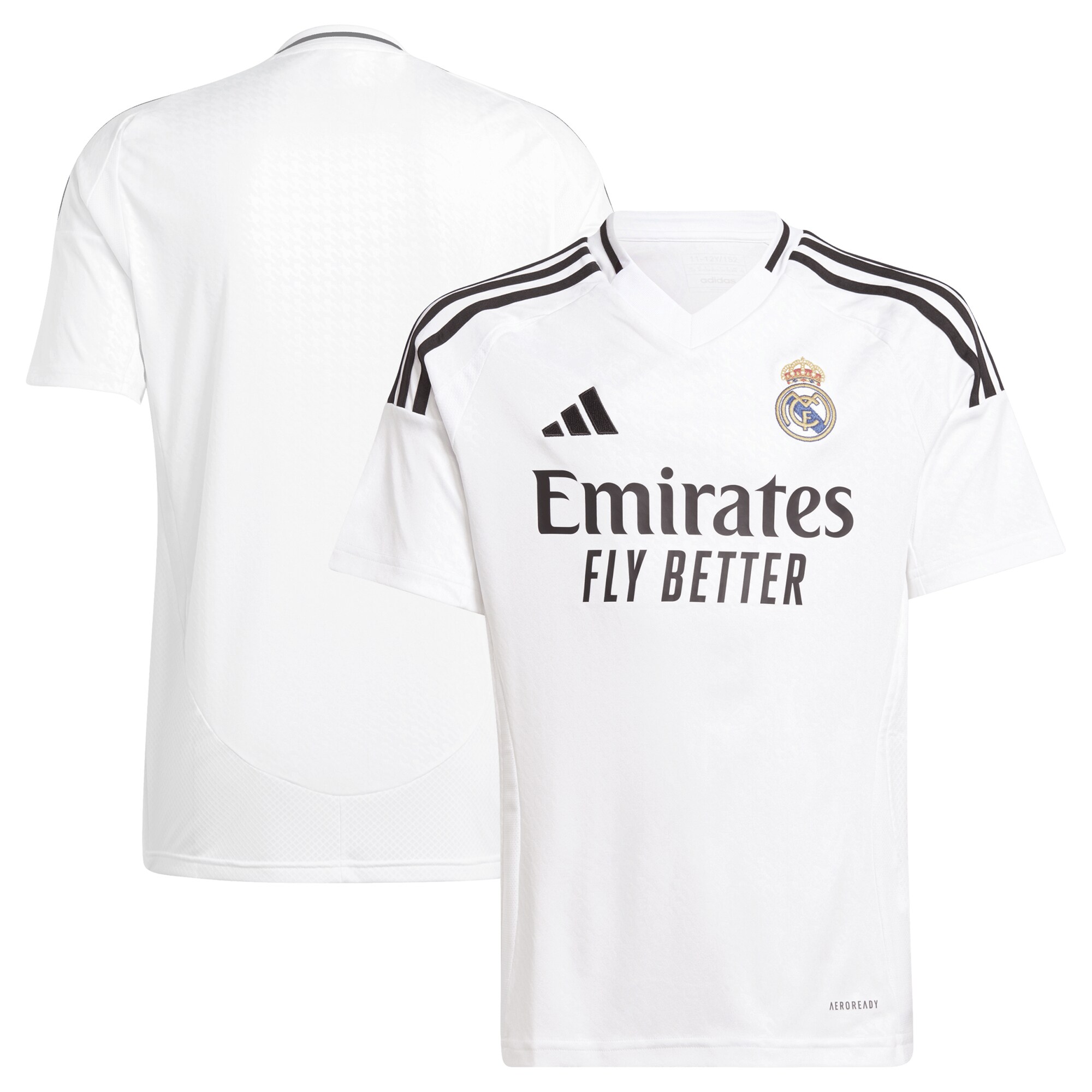  Real Madrid adidas Youth 2024/25 Home Replica Jersey - White