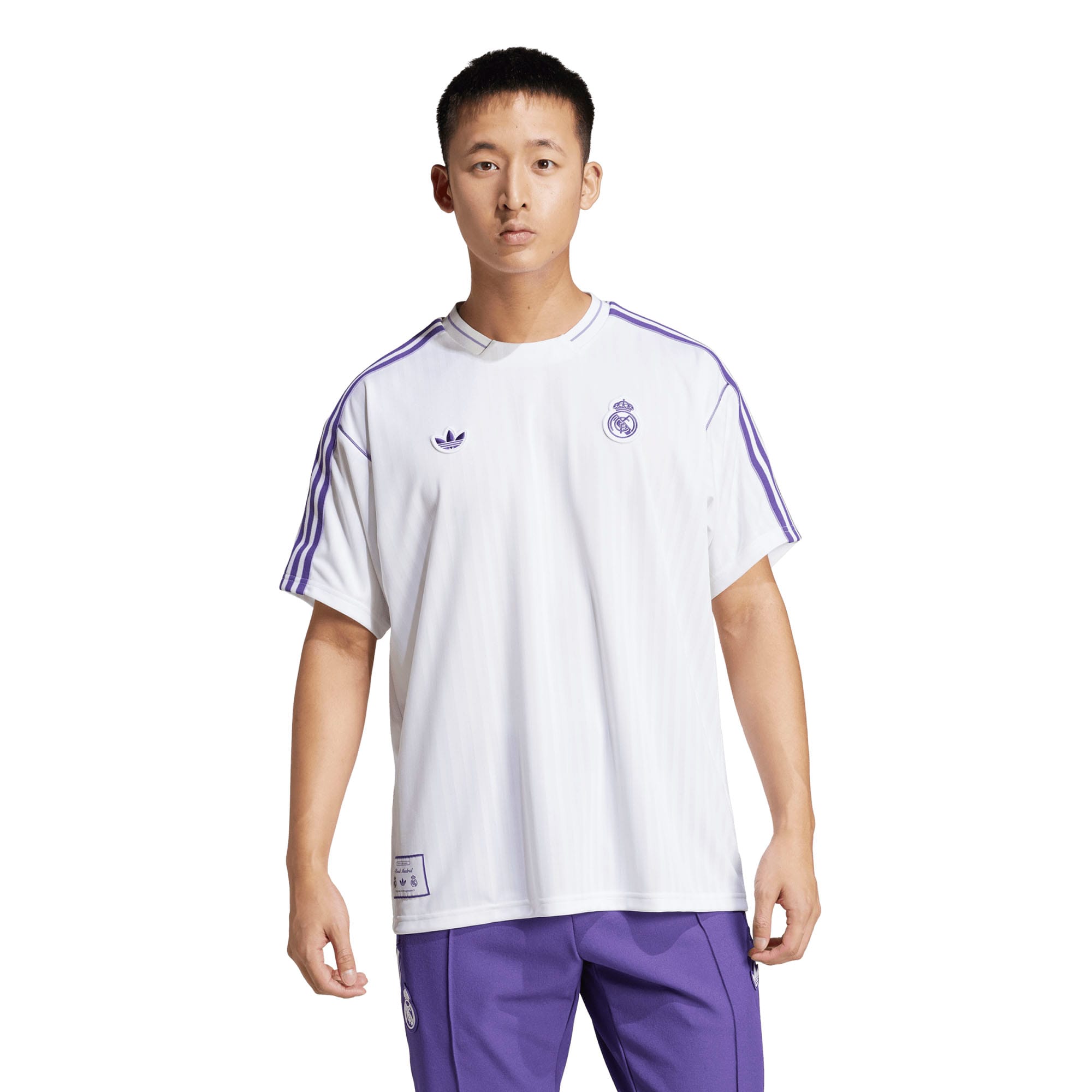  Real Madrid Originals Terrace Icons Collection Fashion Jersey - White