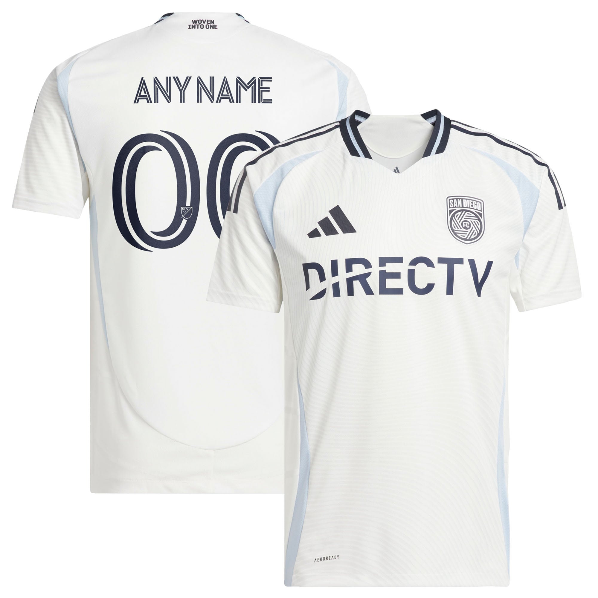  San Diego FC 2025 Woven Into One Custom Jersey - White