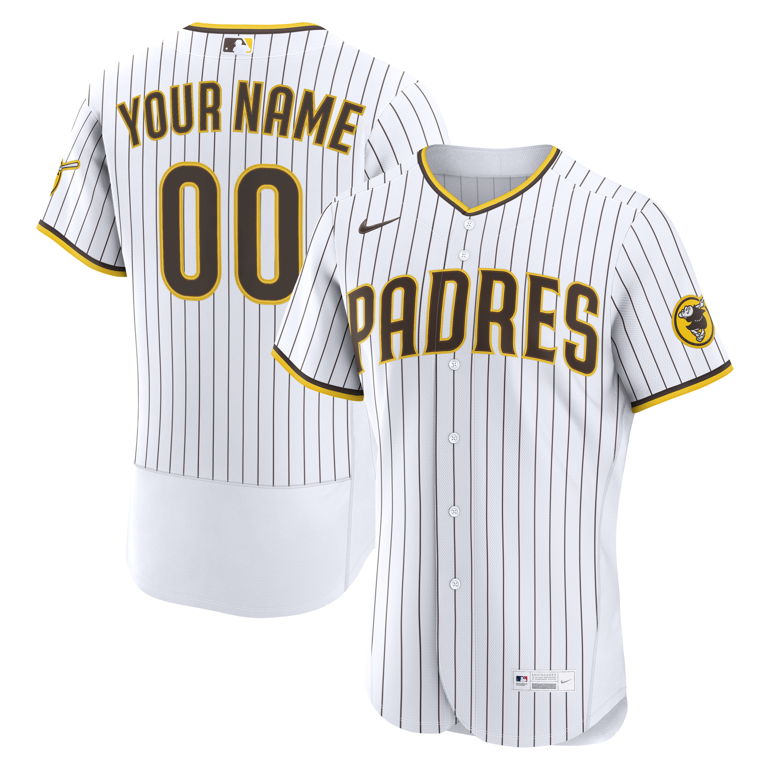 San Diego Padres Home Custom Jersey - White