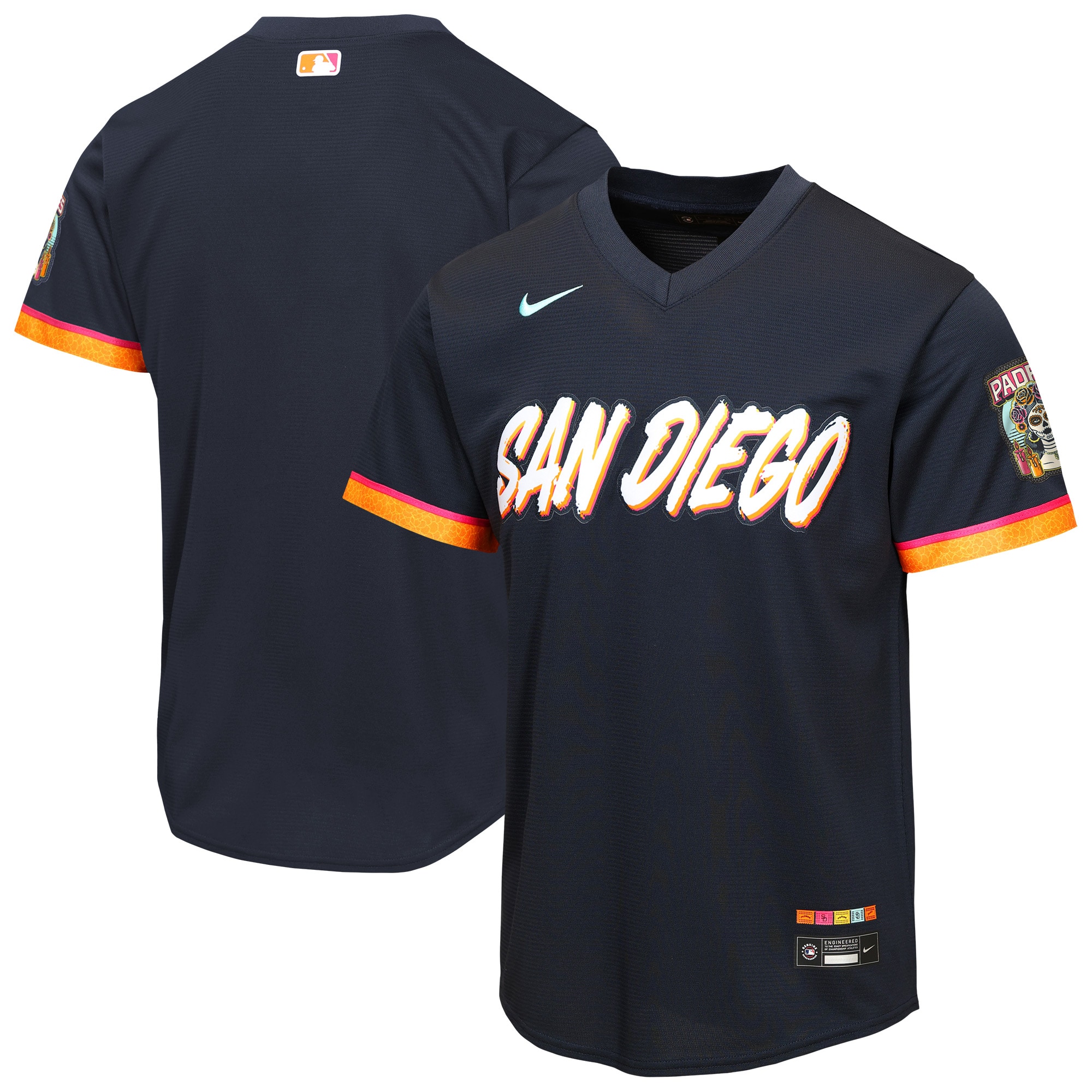  San Diego Padres Youth 2026 City Connect Stadium Jersey - Obsidian