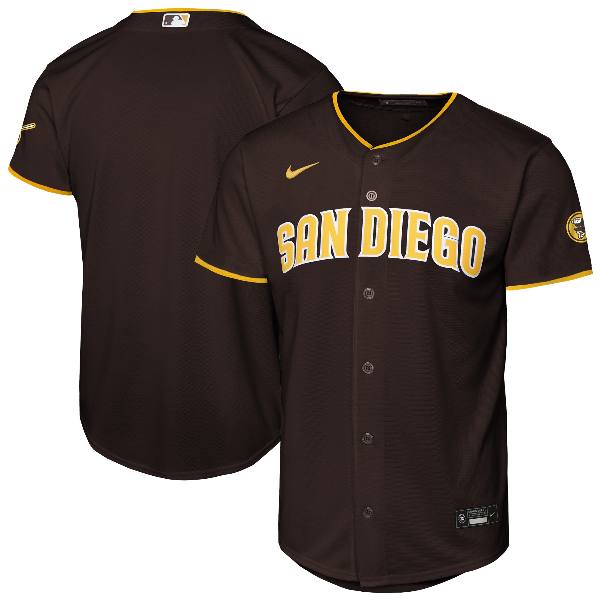  San Diego Padres Youth Home Stadium Jersey - Brown