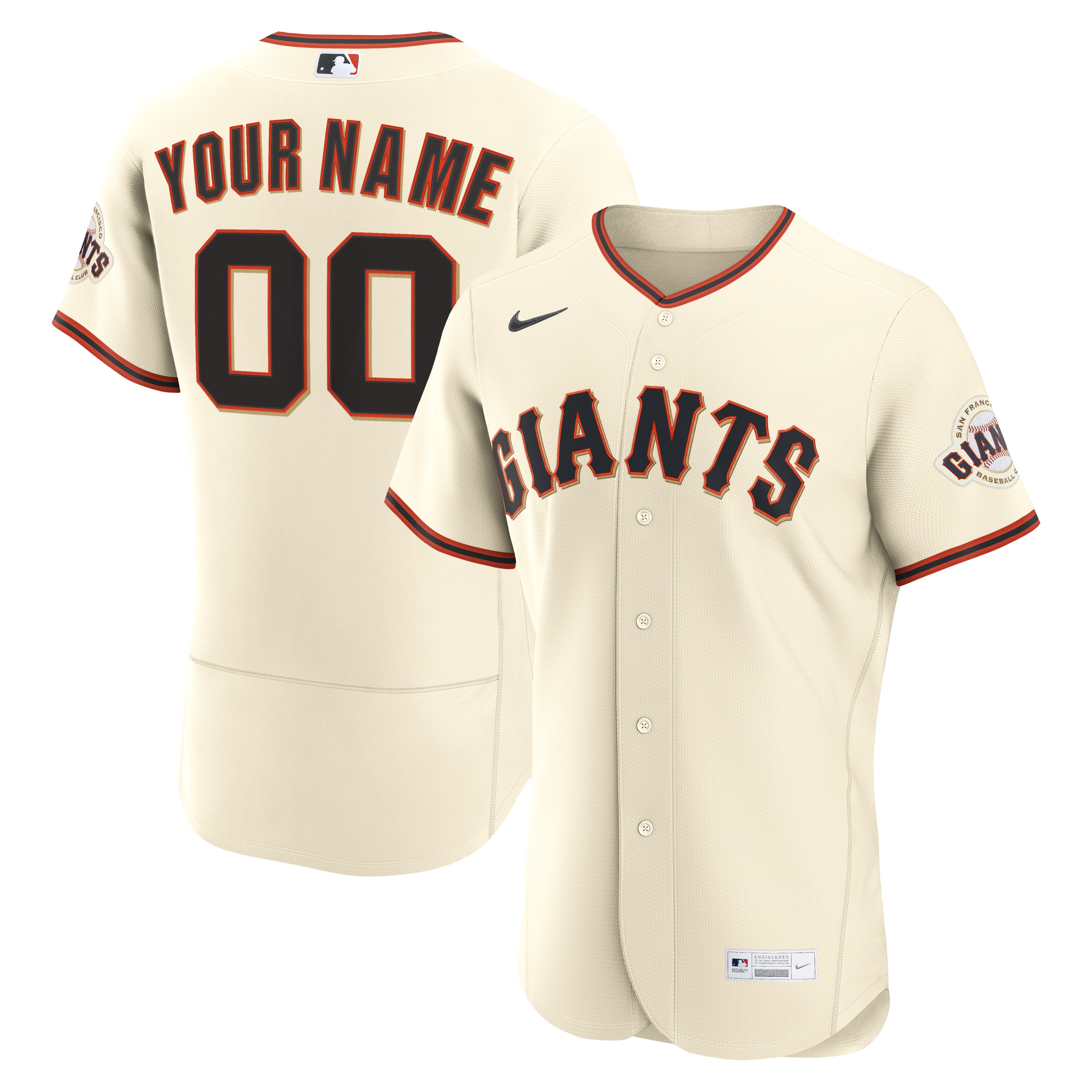  San Francisco Giants Home Custom Jersey - Cream