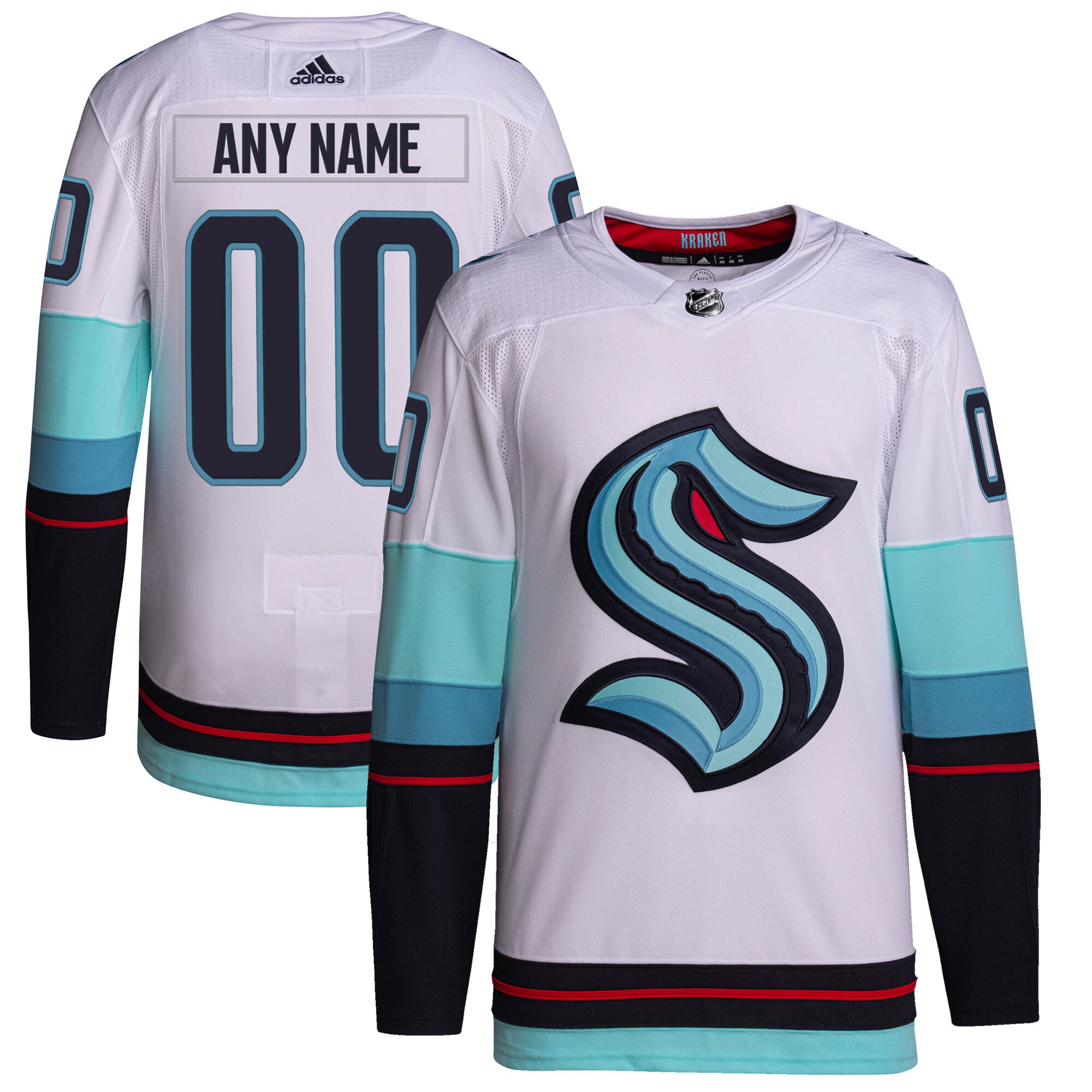  Seattle Kraken adidas  Away  Primegreen Authentic Custom Jersey - White
