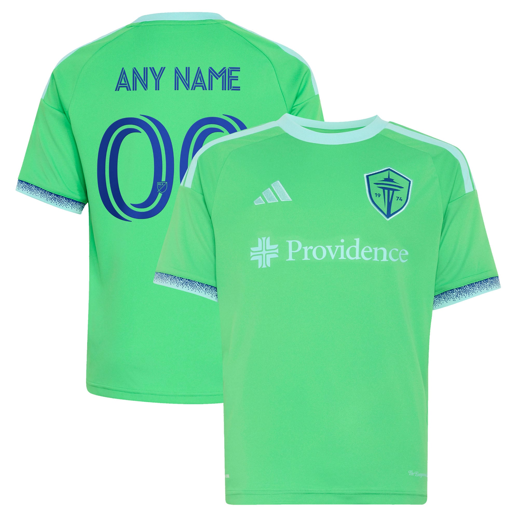  Seattle Sounders FC Youth The Evergreen State Kit Custom Jersey – Rave Green