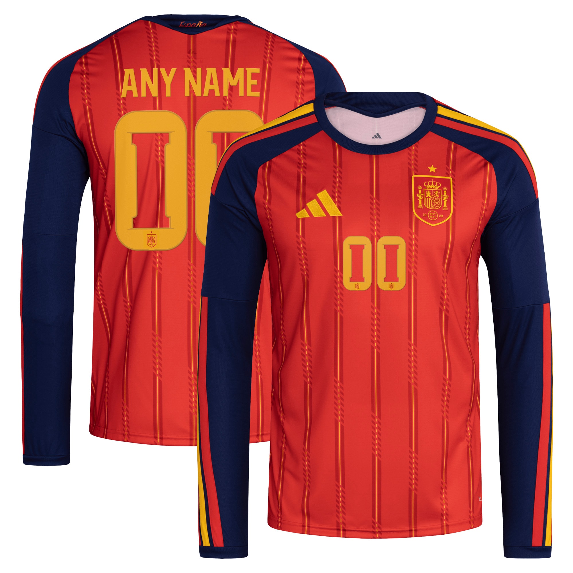  Spain National Team FIFA x World Cup 2026 Home Long Sleeve Custom Jersey - Red