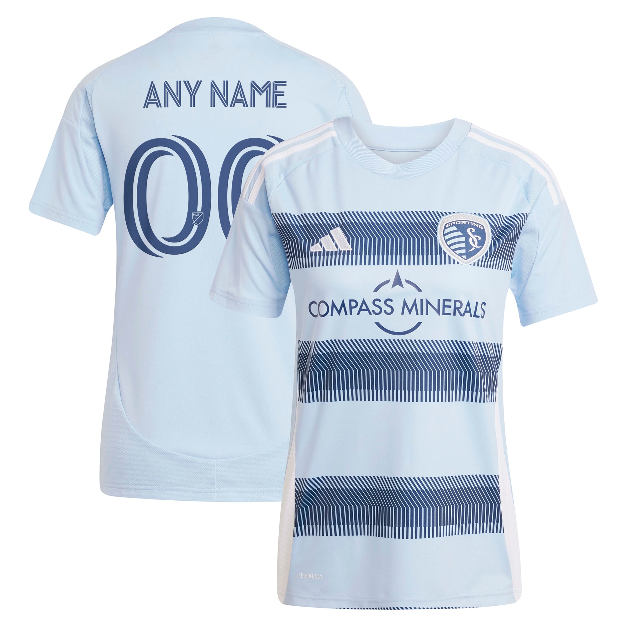  Sporting Kansas City adidas Women's 2025 One KC Replica Custom Jersey - Light Blue