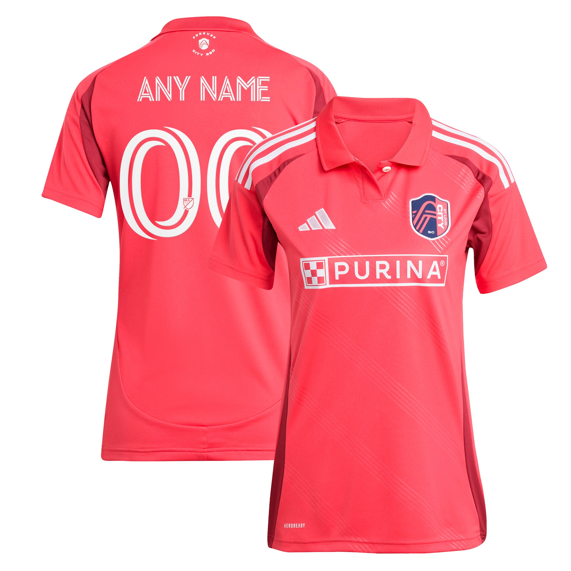  St. Louis City SC adidas Women's 2025 Forever CITY Red Replica Custom Jersey - Red