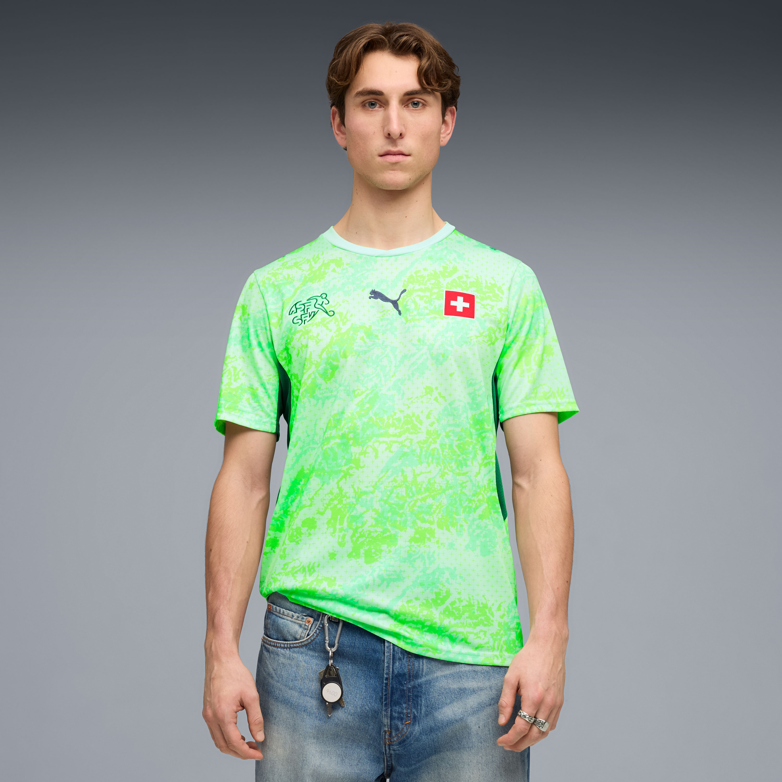  Switzerland National Team Puma 2026 Away Jersey - Green