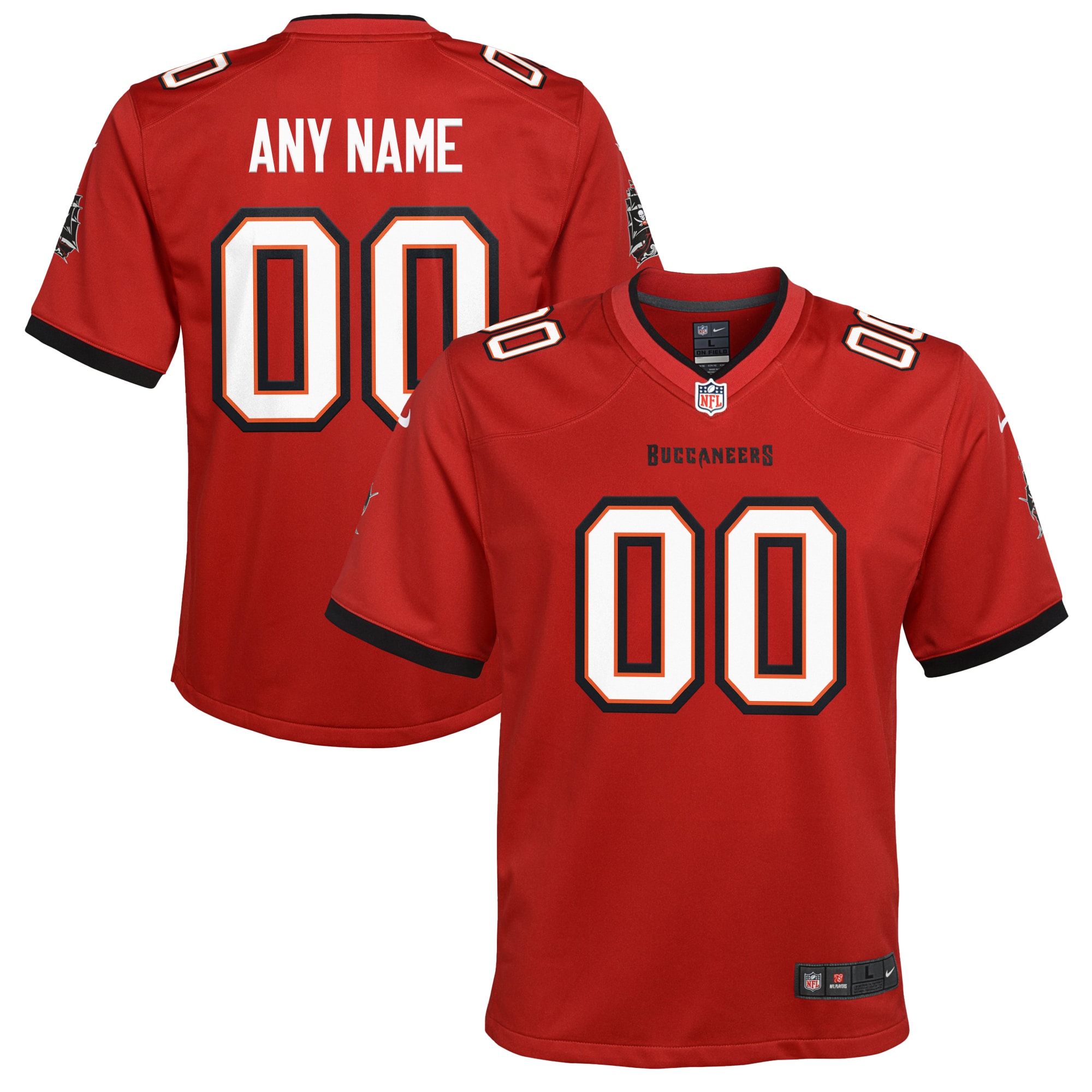  Tampa Bay Buccaneers Youth Custom Game Jersey - Red