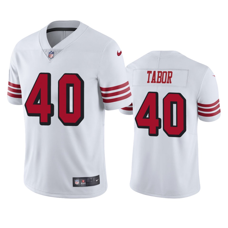 Teez Tabor White Color Rush Limited Jersey